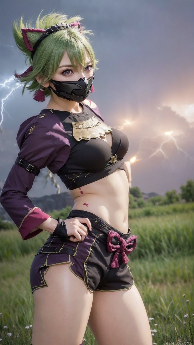 AI生成~AI_EmeraldApple久岐忍 GenshinImpact(原神)　AIこすぷれ-第1章-图片3