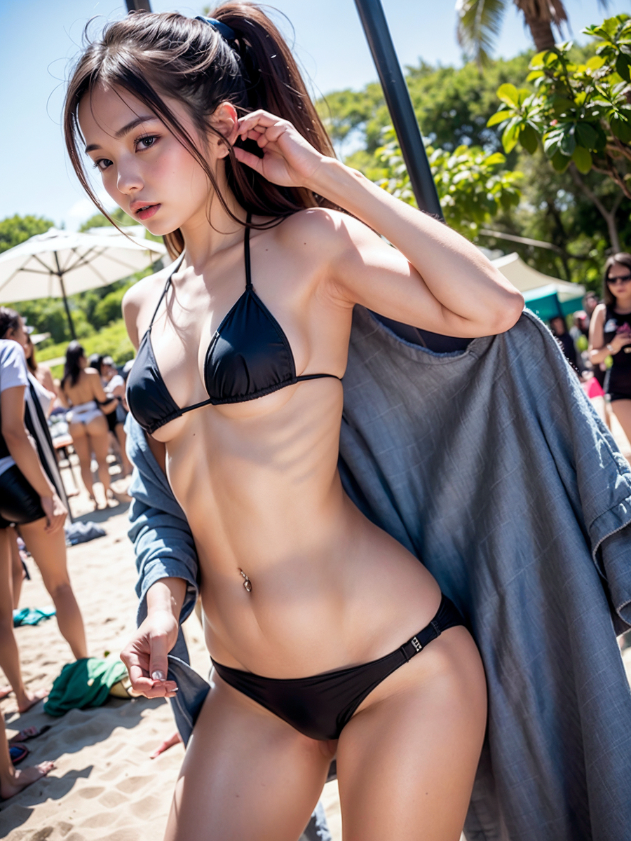 AI生成~AI OFUG彼女と一緒にビーチフェスティバルに行った（和她一起去了海灘音樂節）-第1章-图片10