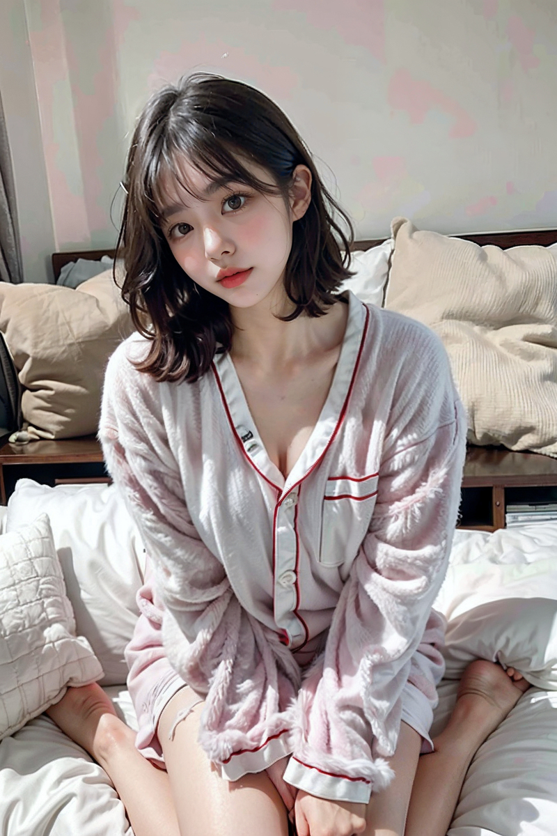 AI生成~AI OFUG彼女と一緒にパジャマパーティー〜（和她一起睡衣派對~）-第1章-图片24