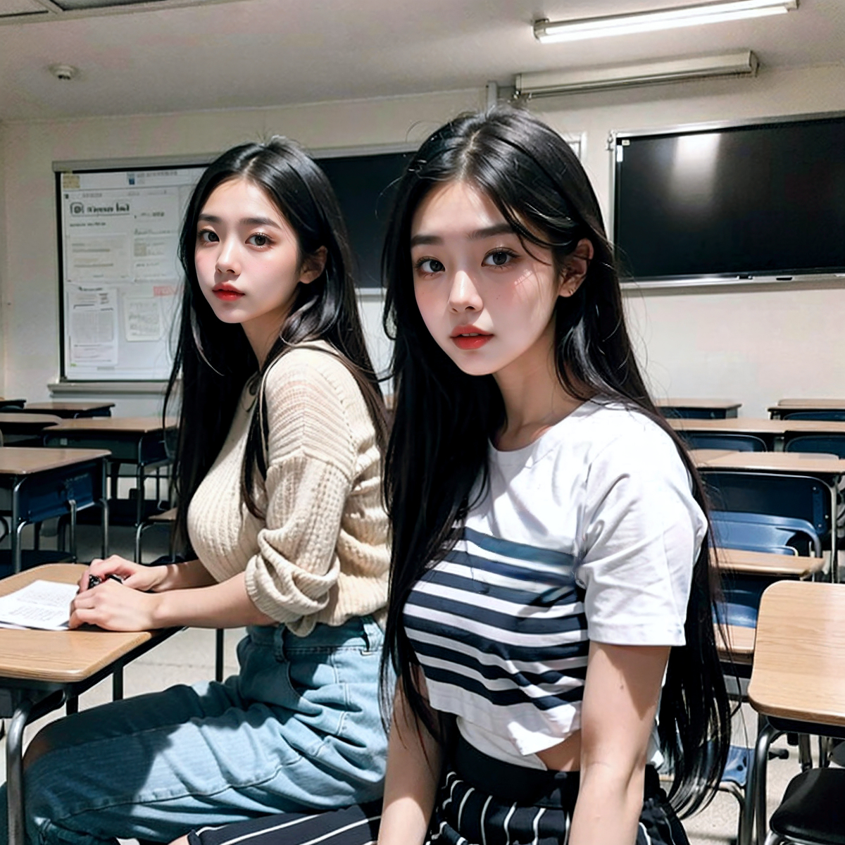 AI生成~AI OFUG彼女とキャンパスデート（和她的校園約會）-第1章-图片17