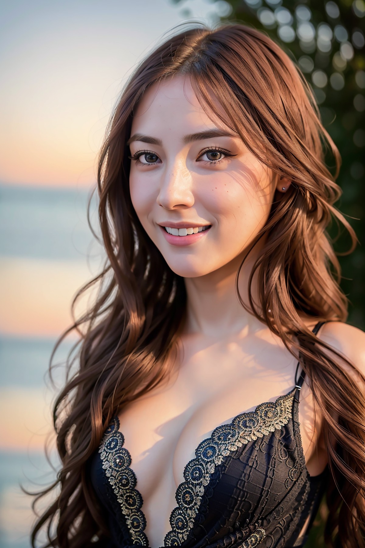 AIModel Vol.103 Long Black Lace Sun Robe-第1章-图片29