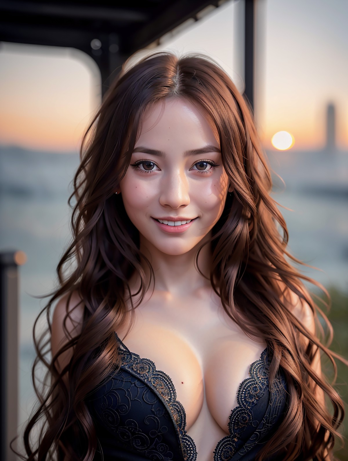 AIModel Vol.103 Long Black Lace Sun Robe-第1章-图片30