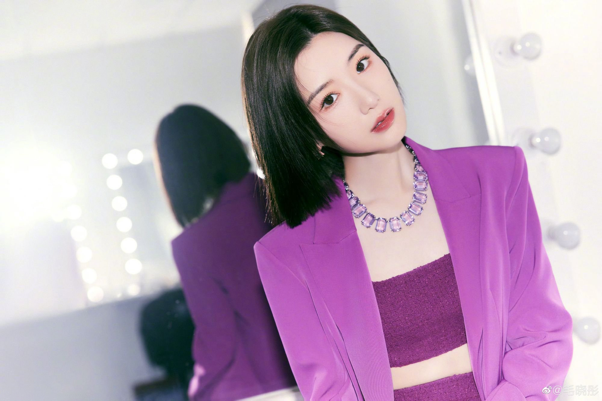 桃紫色洋裝魅惑—毛曉彤[套圖]-第1章-图片5