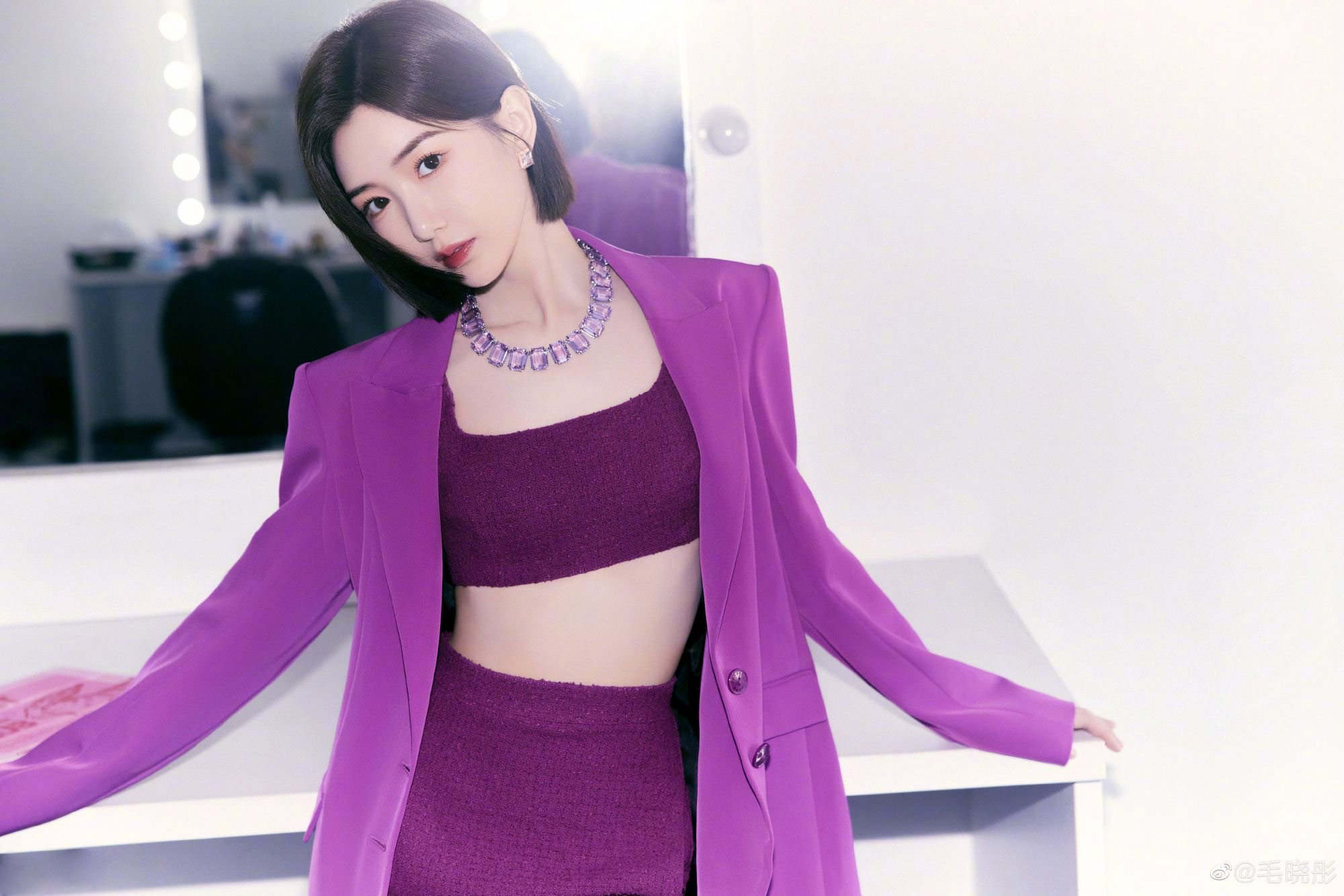 桃紫色洋裝魅惑—毛曉彤[套圖]-第1章-图片12