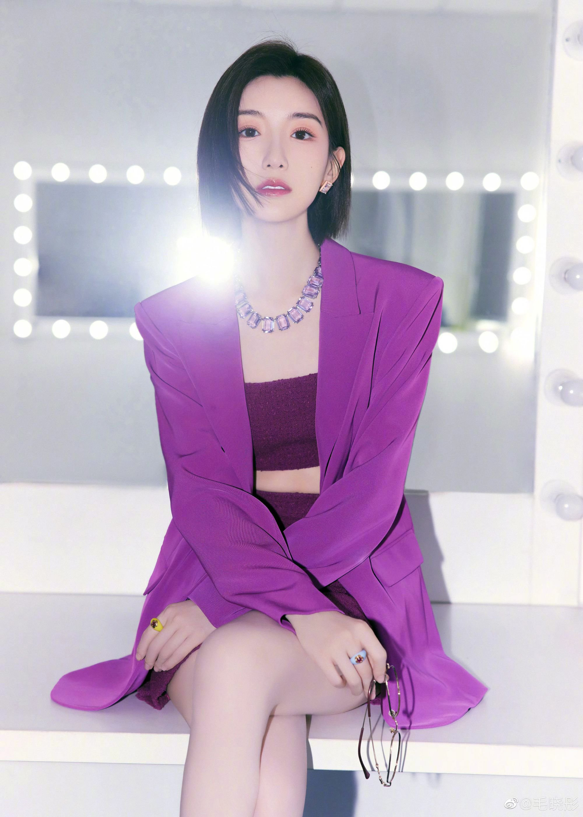 桃紫色洋裝魅惑—毛曉彤[套圖]-第1章-图片15