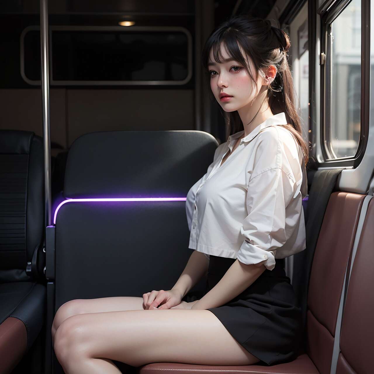 [AI beauty] uncensored  Public Transportation-第1章-图片23