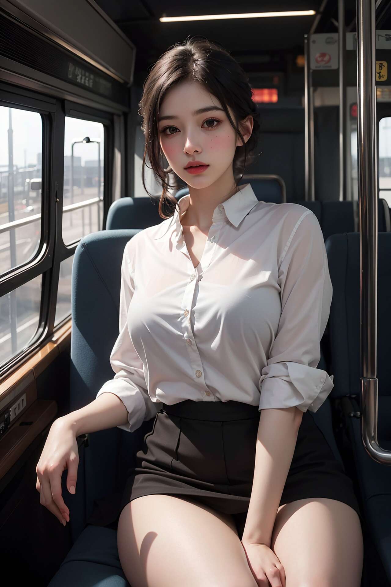 [AI beauty] uncensored  Public Transportation-第1章-图片25