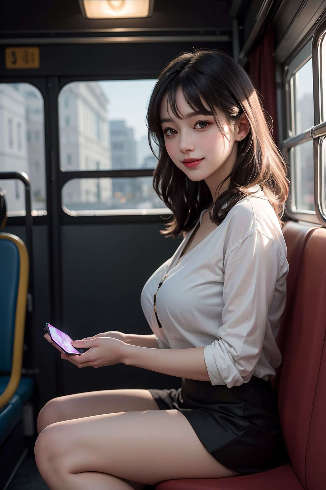 [AI beauty] uncensored  Public Transportation-第1章-图片32
