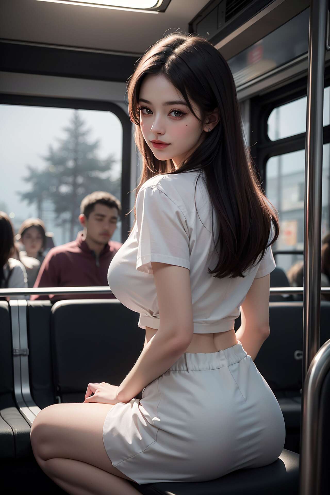 [AI beauty] uncensored  Public Transportation-第1章-图片35