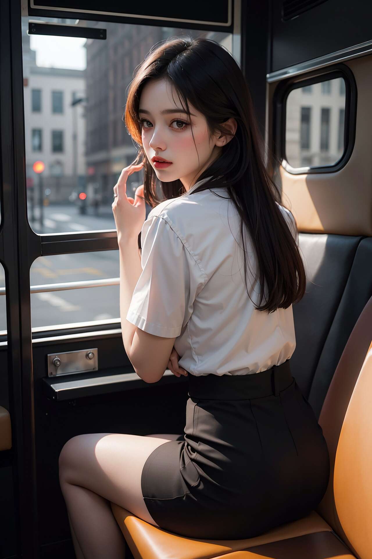 [AI beauty] uncensored  Public Transportation-第1章-图片43