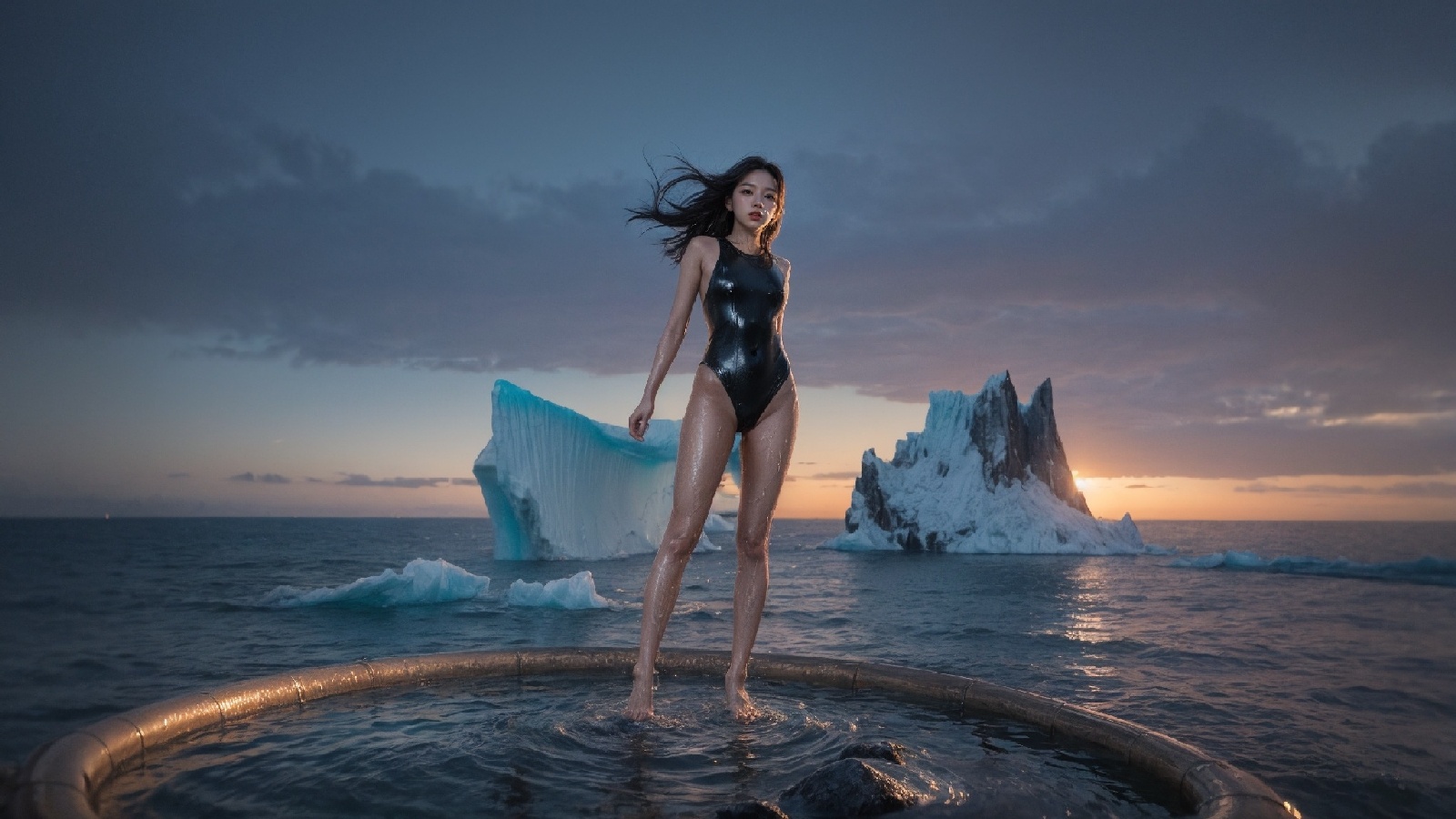 latex swimsuit at the arctic-第1章-图片19