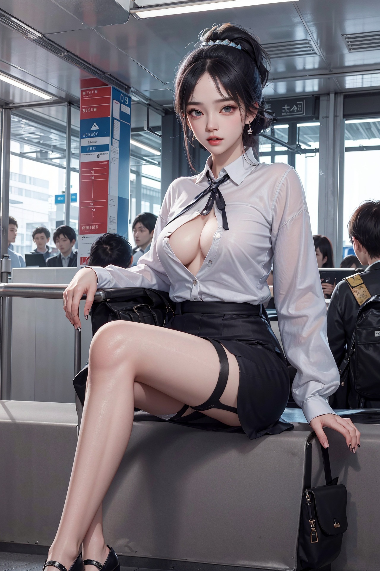 [AI Generated] Station Girls_1-第1章-图片12