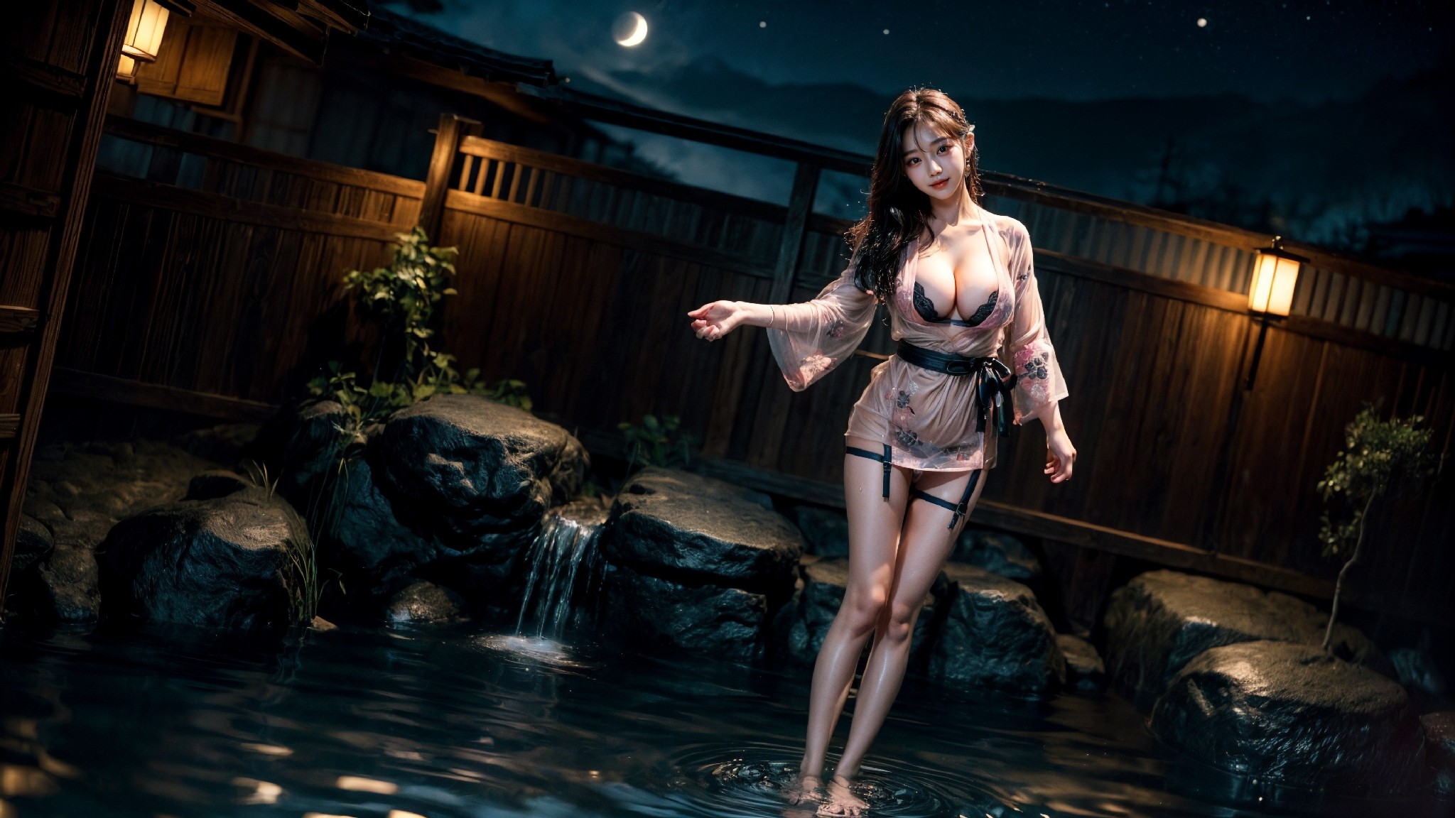 Japanese hot springs at night-第1章-图片34