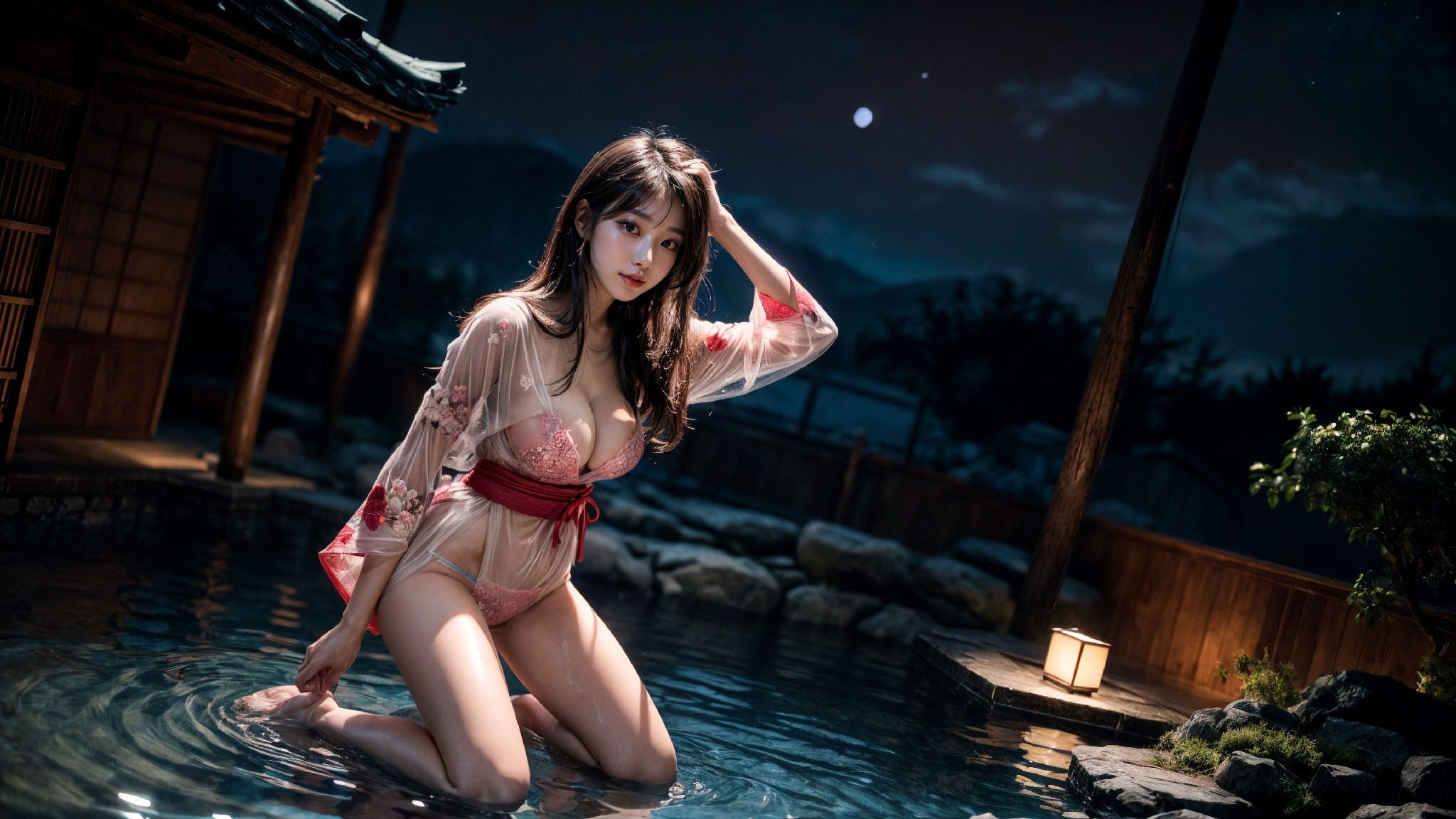Japanese hot springs at night-第1章-图片45