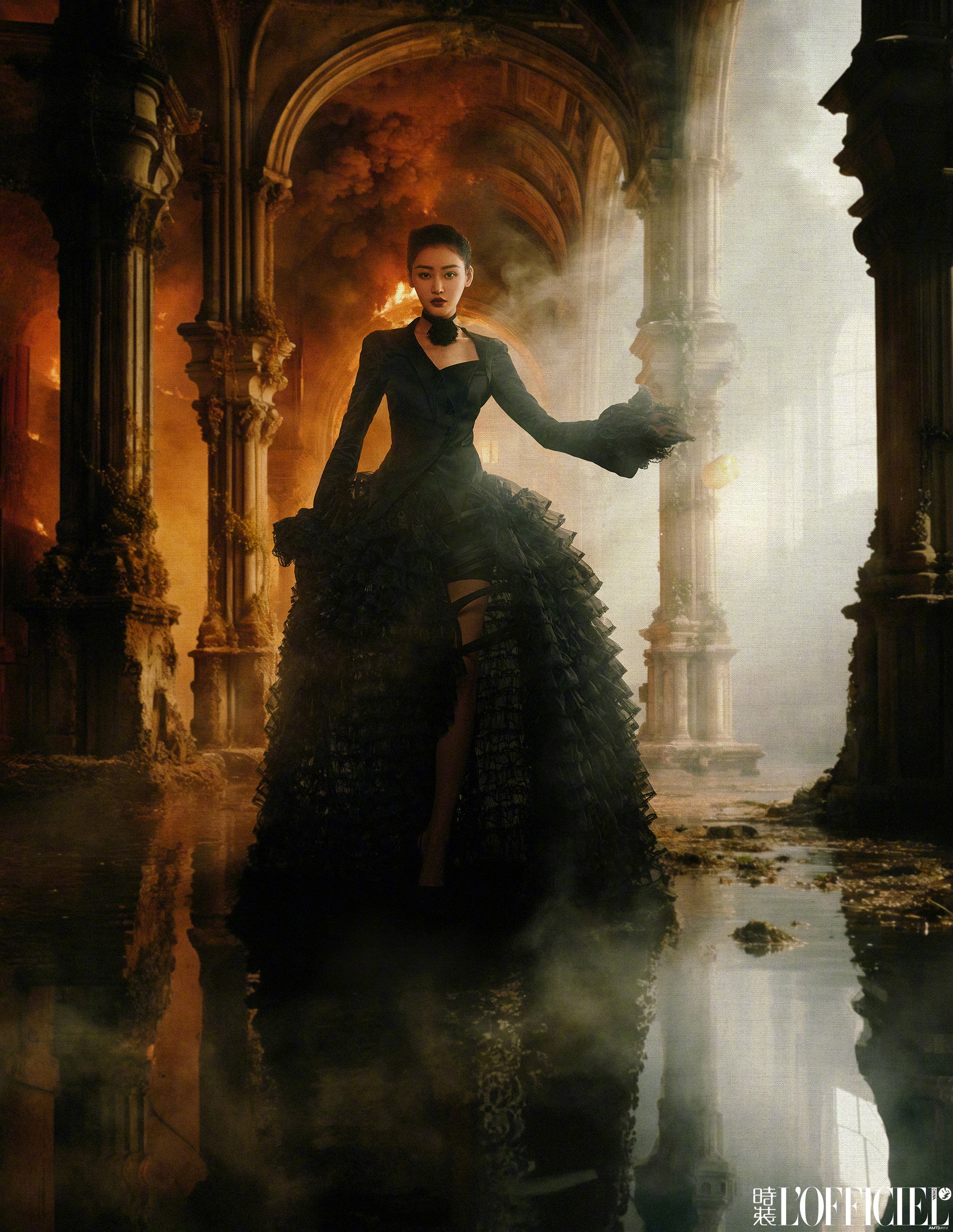 AI繪製廢墟古堡時尚寫真—張天愛[高清套圖]-第1章-图片5