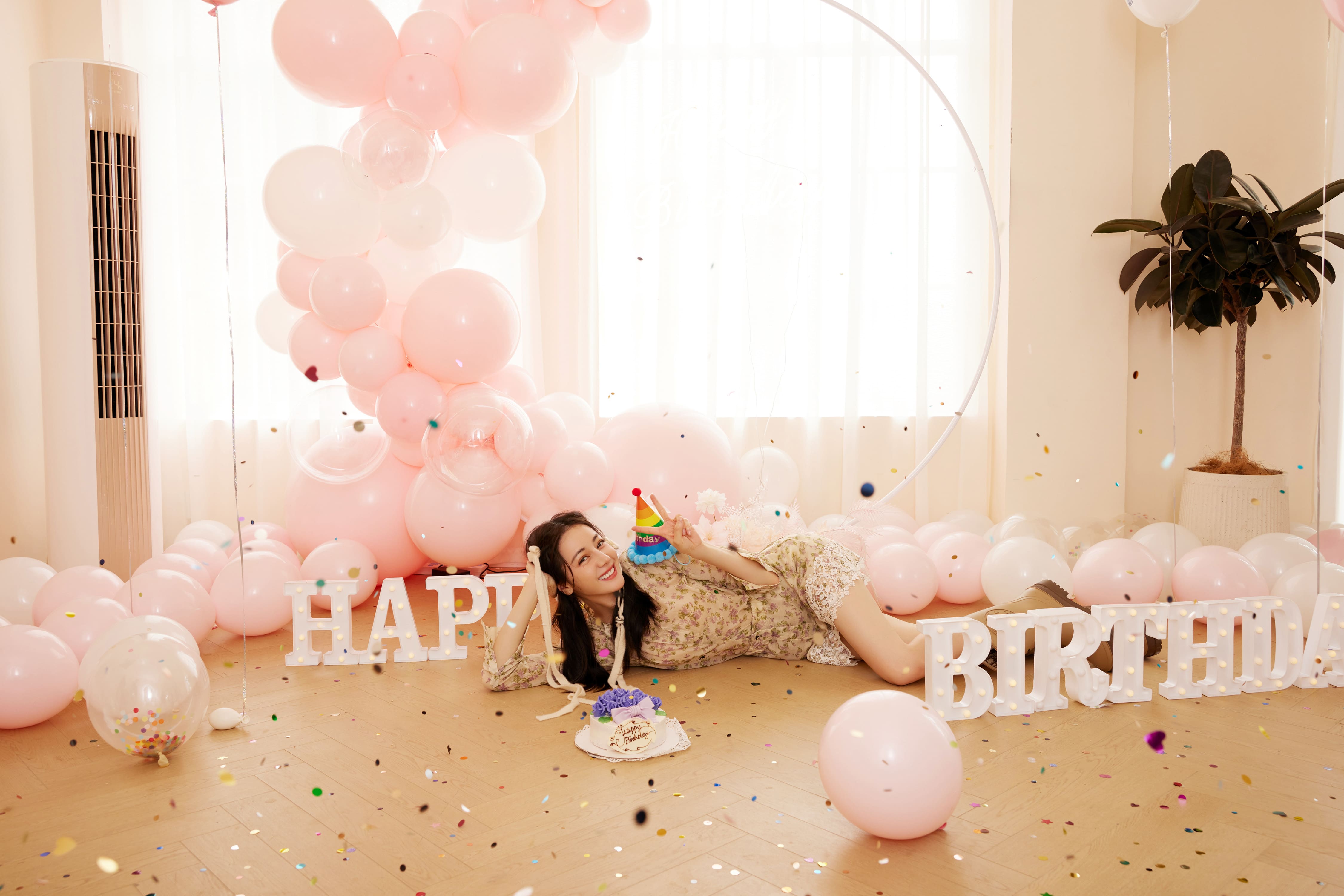 綠意盎然歡度生日—迪麗熱巴[高清套圖]-第1章-图片13