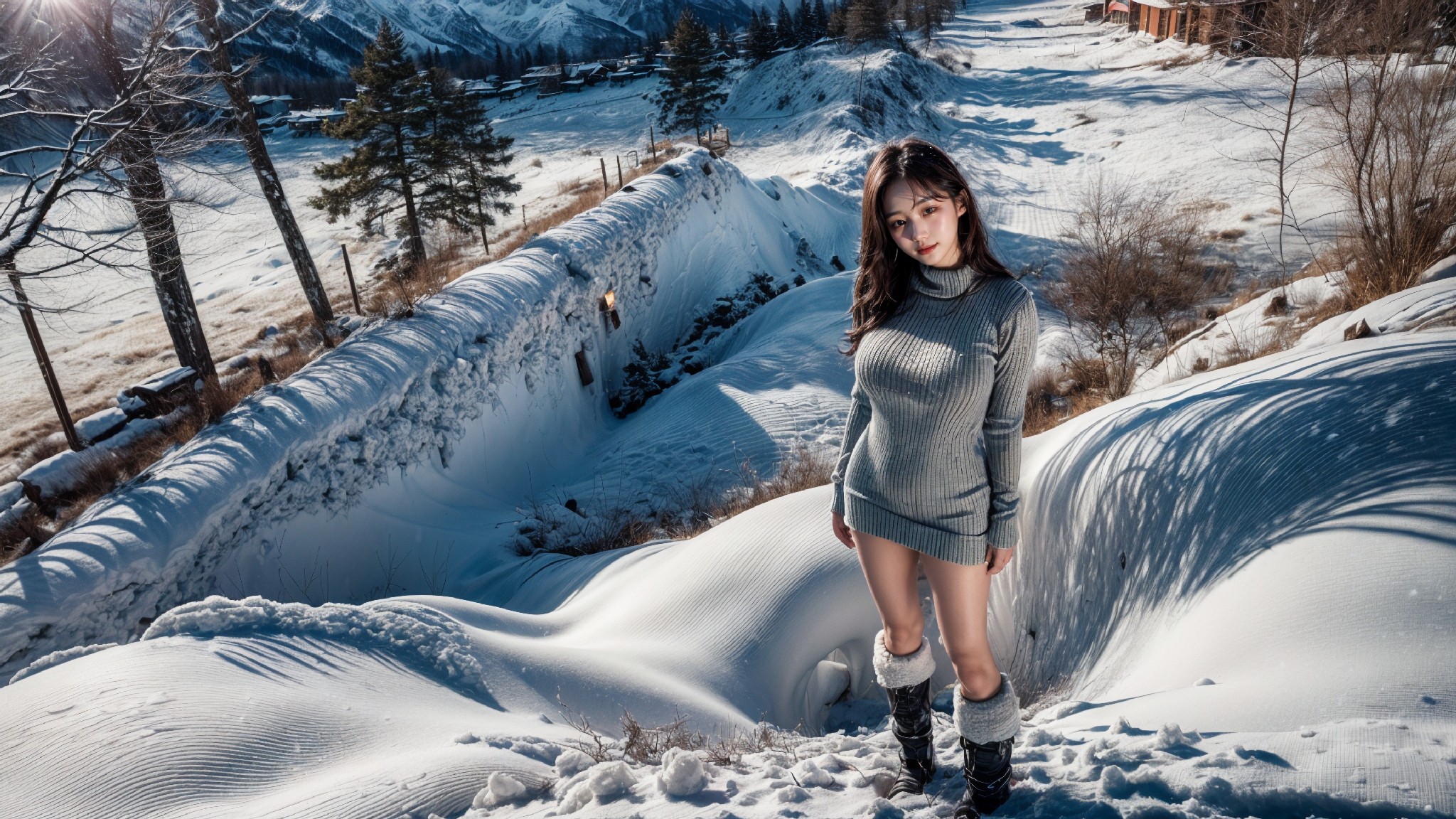 Mountain village in winter-第1章-图片27