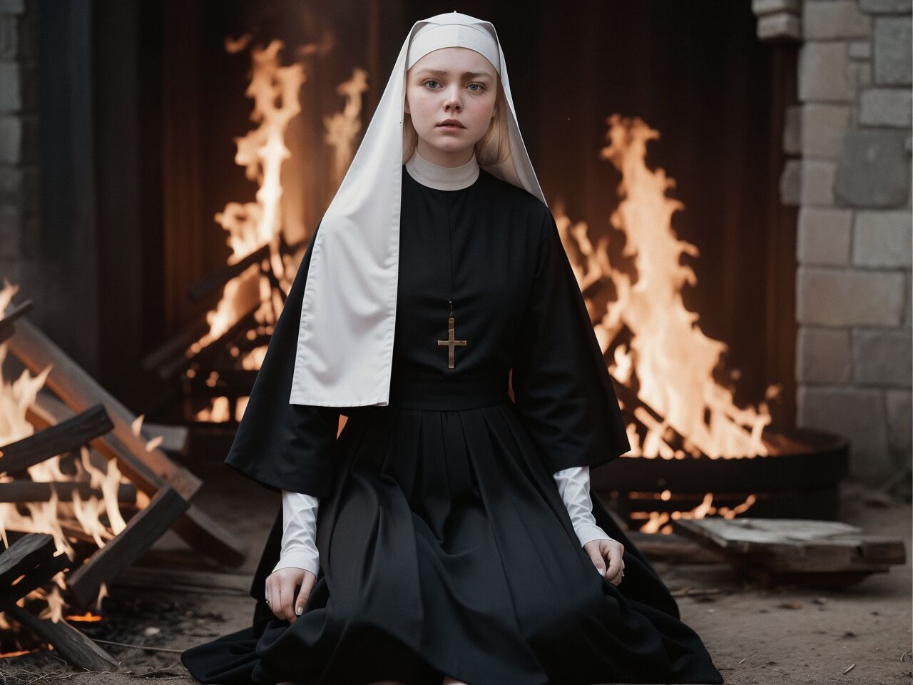 Blondie Satanic Nun [AI Generated]-第1章-图片13