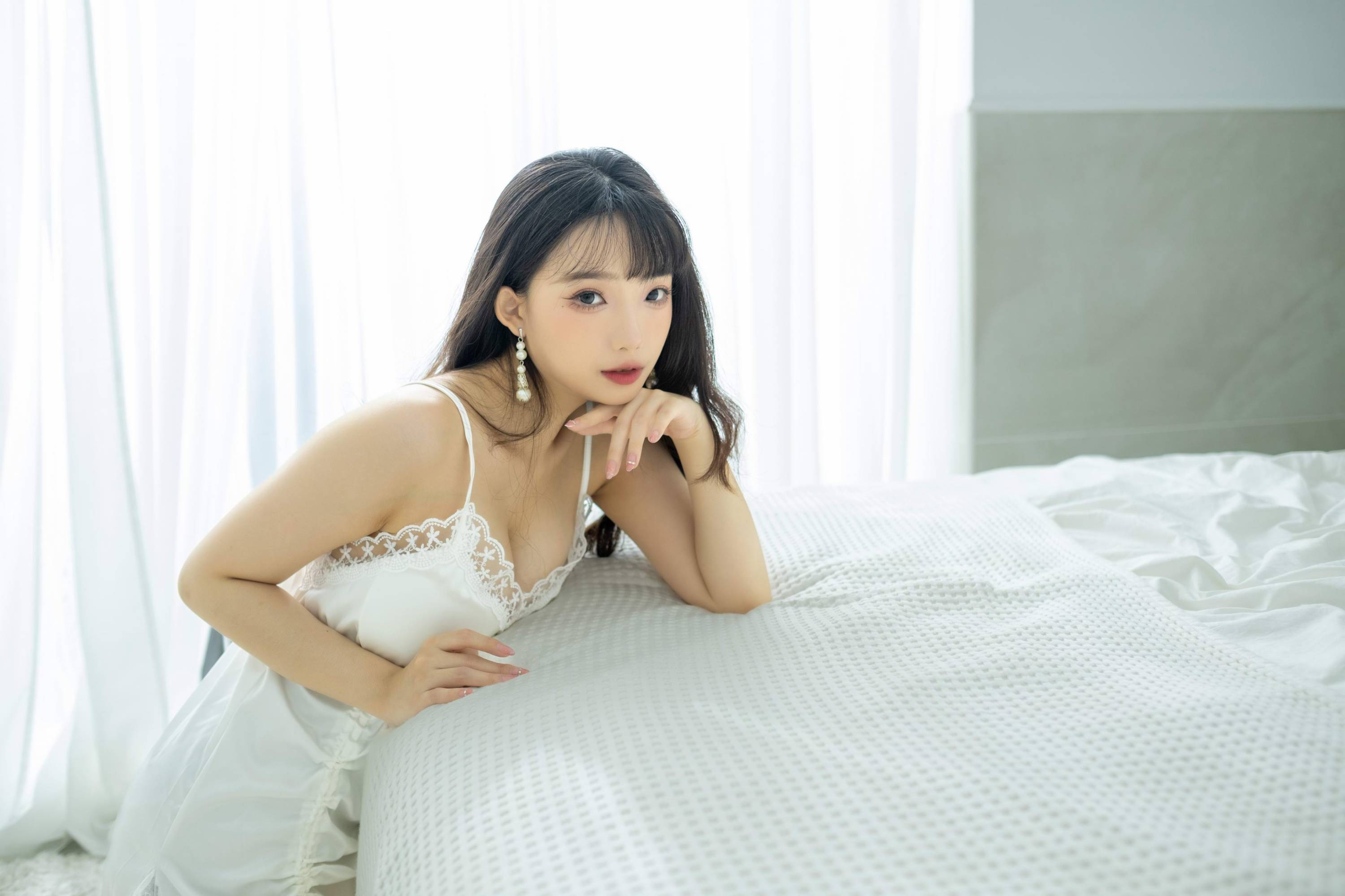 【美腿番外篇系列】長腿美模 佞佞 白色睡衣 高跟美腿【107P】-第1章-图片46