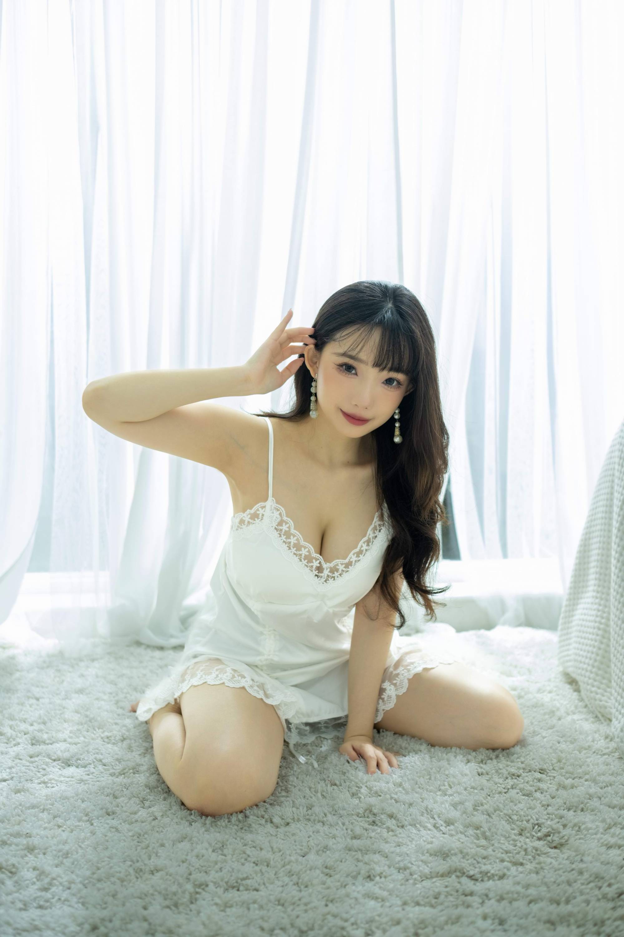 【美腿番外篇系列】長腿美模 佞佞 白色睡衣 高跟美腿【107P】-第1章-图片58