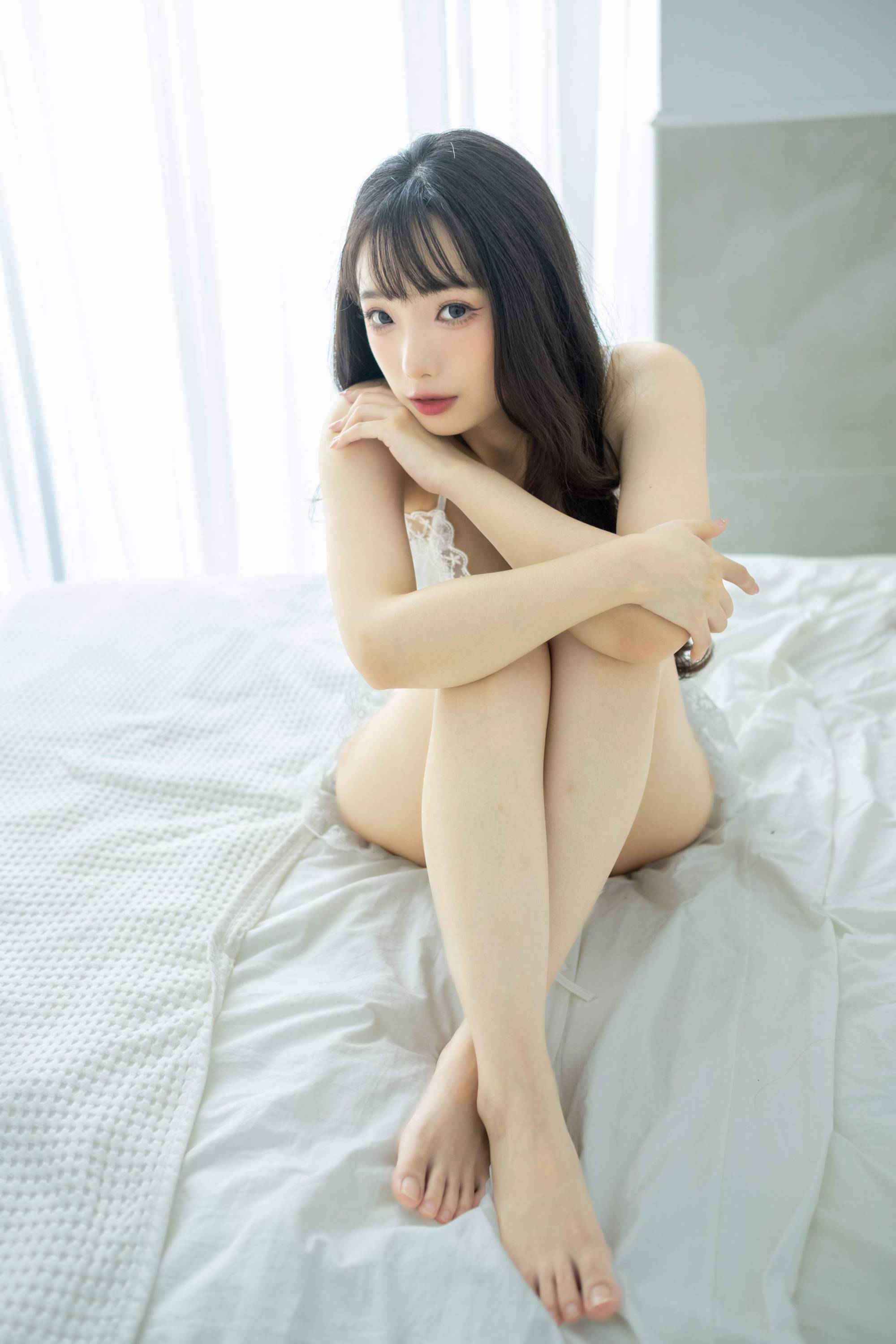 【美腿番外篇系列】長腿美模 佞佞 白色睡衣 高跟美腿【107P】-第1章-图片104