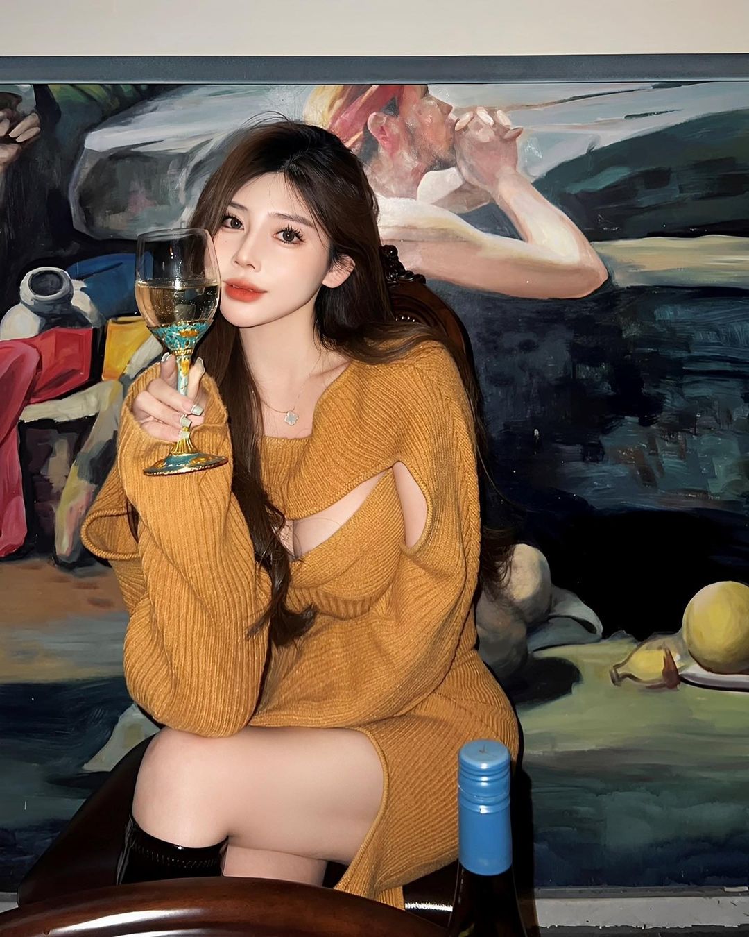 神正妹子「柔柔」遮掩不住的身材太火辣！迷人眼神好會放電-第1章-图片1