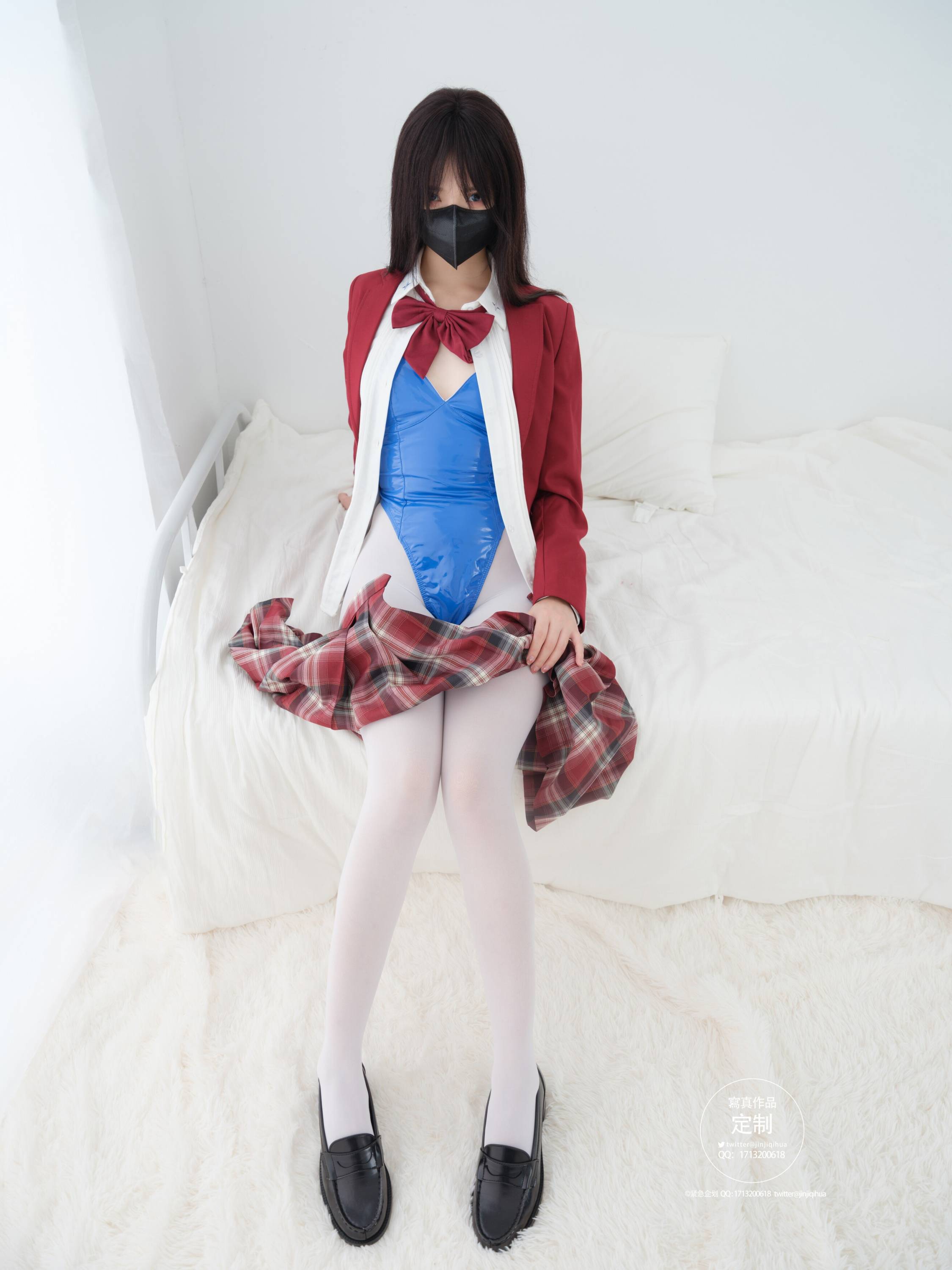 【網路收集系列】福利姬 見希w《 白絲兔女郎 》VIP 福利帖【51P】-第1章-图片23
