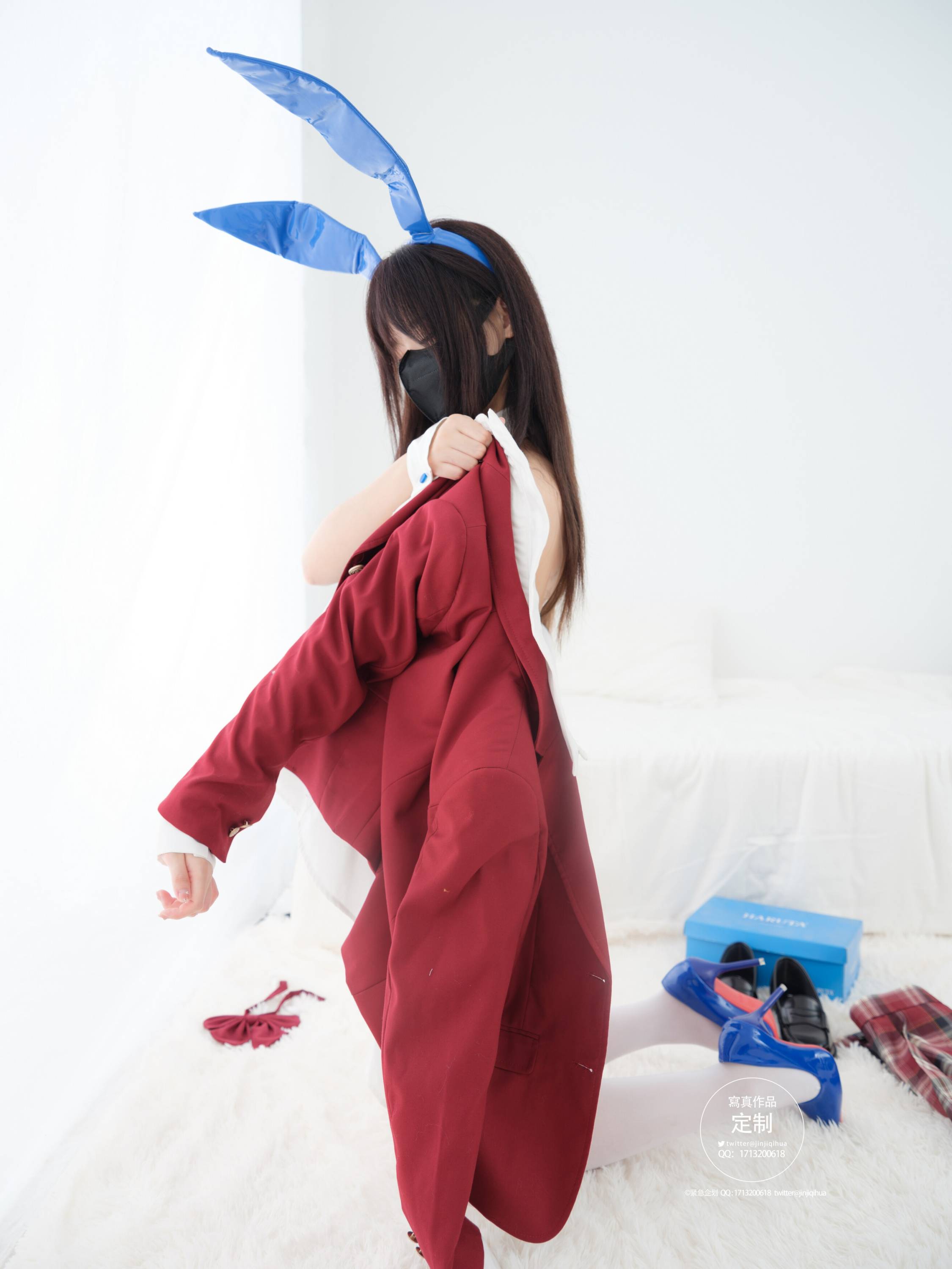 【網路收集系列】福利姬 見希w《 白絲兔女郎 》VIP 福利帖【51P】-第1章-图片46