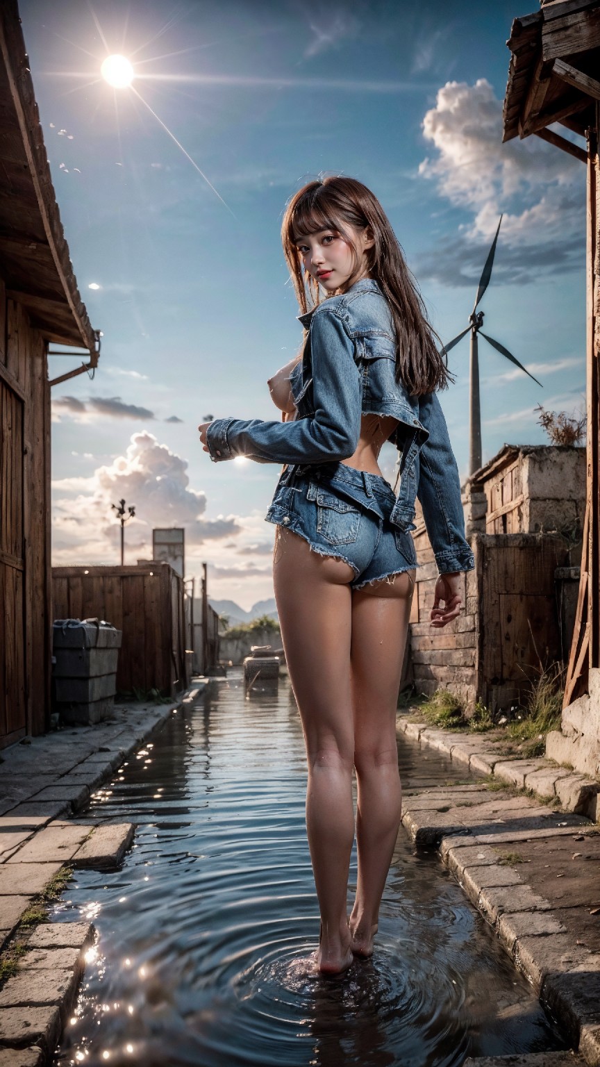 denim jacket woman  seminude-第1章-图片30