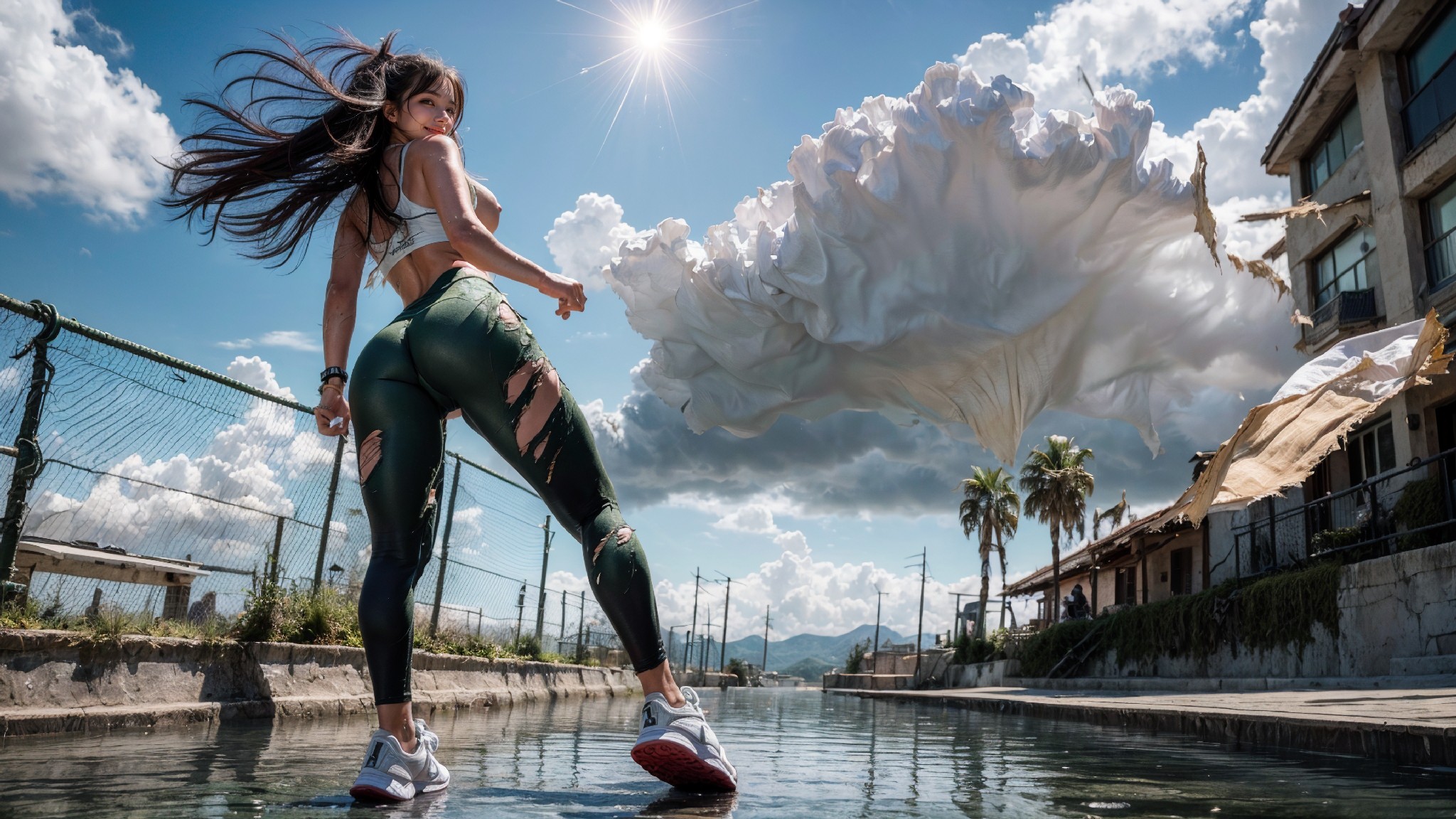 Woman walking wearing leggings  seminude-第1章-图片28