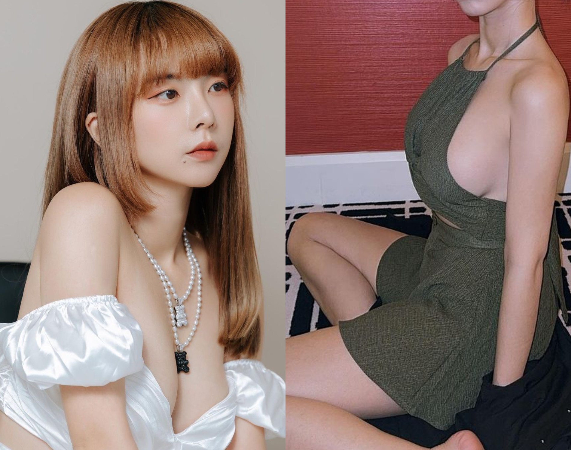 奎丁白T全濕炸出「粉色內在美」跪床脫衣若隱若現超害羞-第1章-图片1