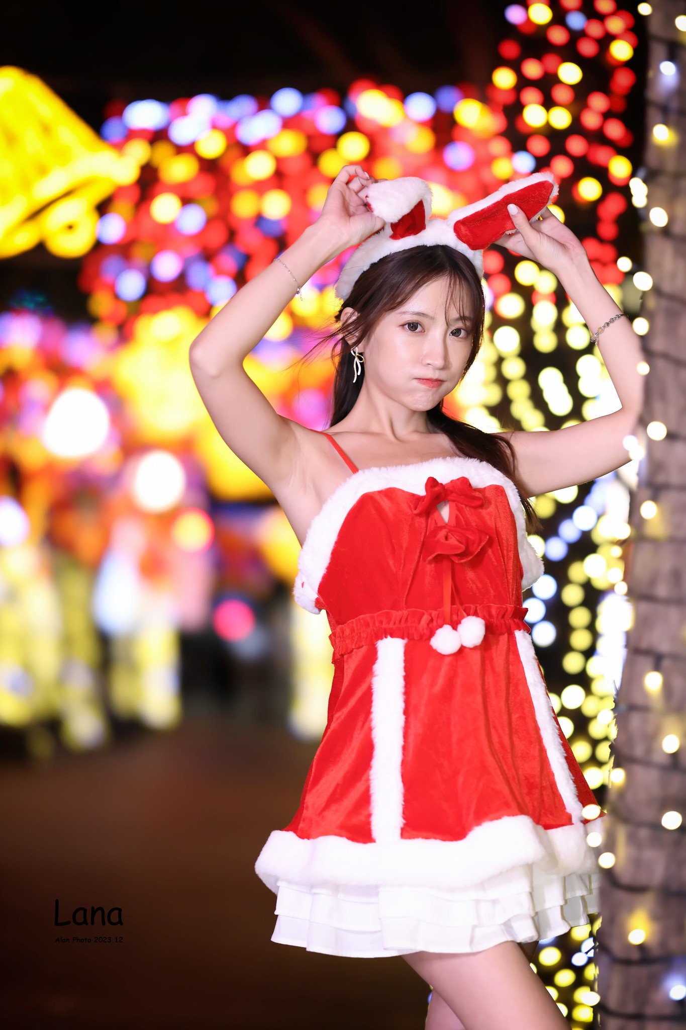 Online collection of Taiwan beautiful legs girl king, Lana Christmas girl.-第1章-图片17