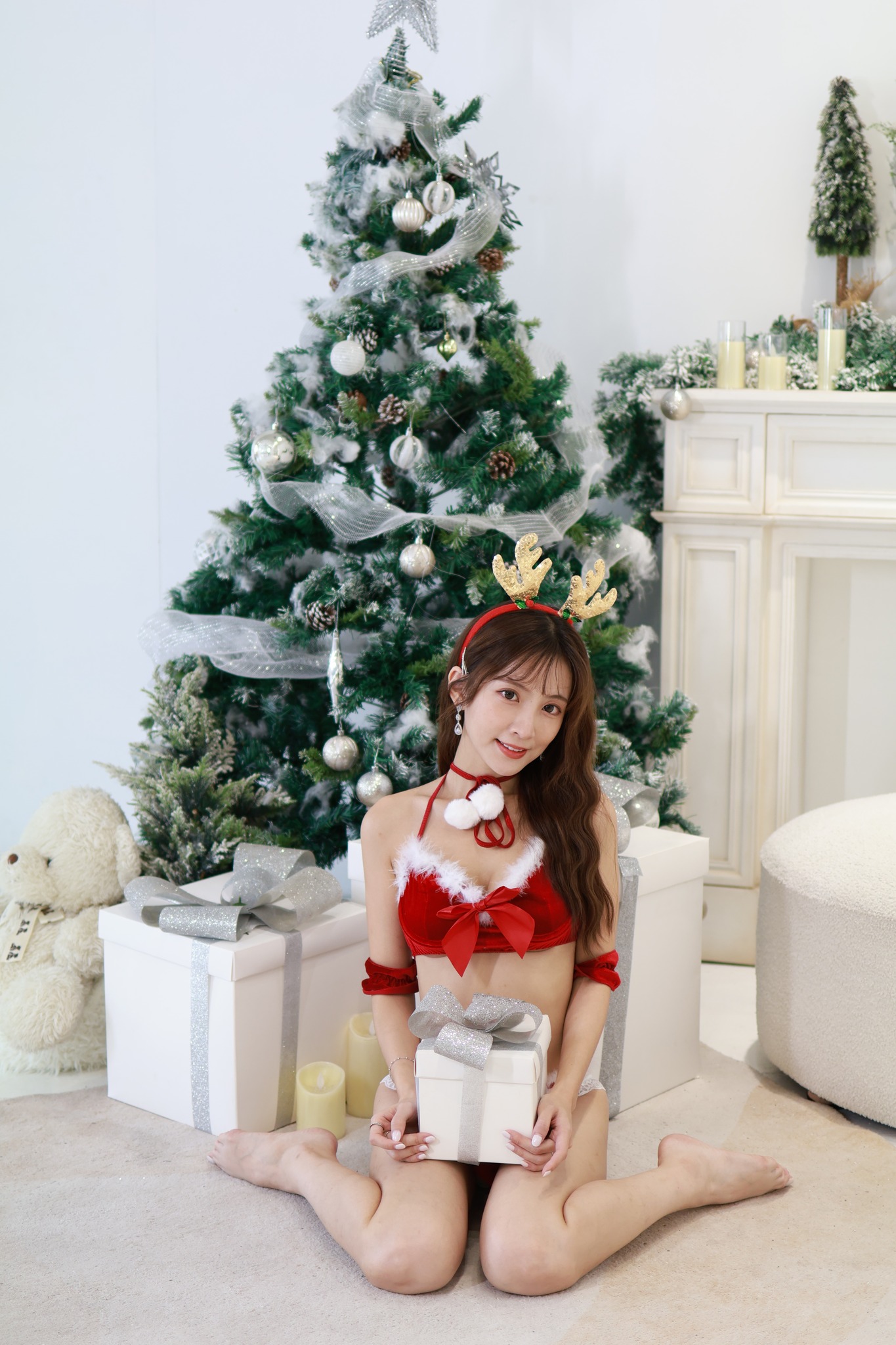 Online collection of Taiwan beautiful legs girl king, Lana Christmas girl.-第1章-图片56