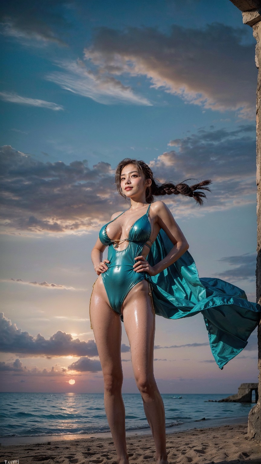 Latex swimsuit on the beach1-第1章-图片34
