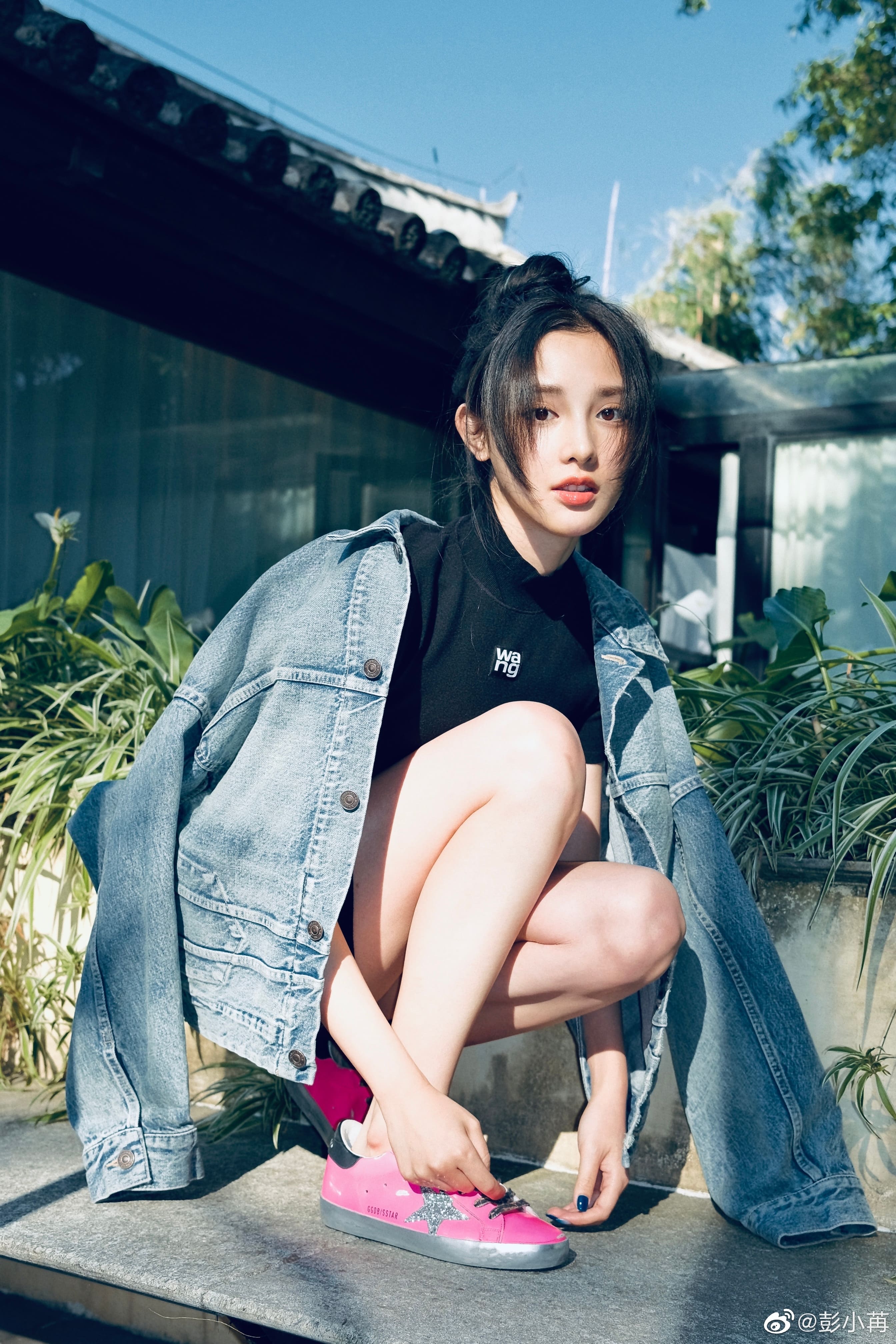 初夏隨拍休閒穿搭—彭小苒[高清套圖]-第1章-图片1
