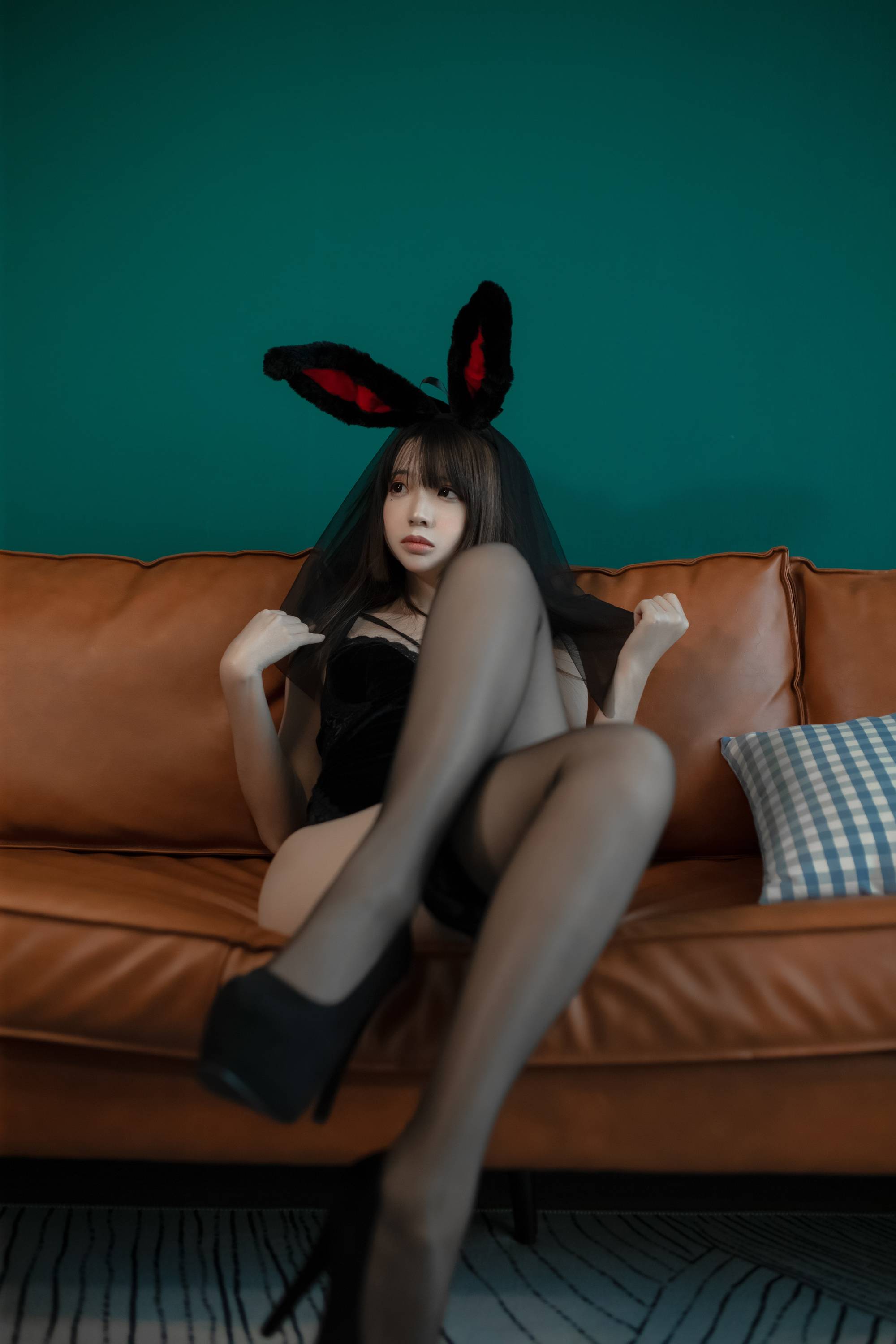 【網路收集系列】福利姬 瘋貓《 黑絲兔女郎 》VIP福利帖全【41P】-第1章-图片5