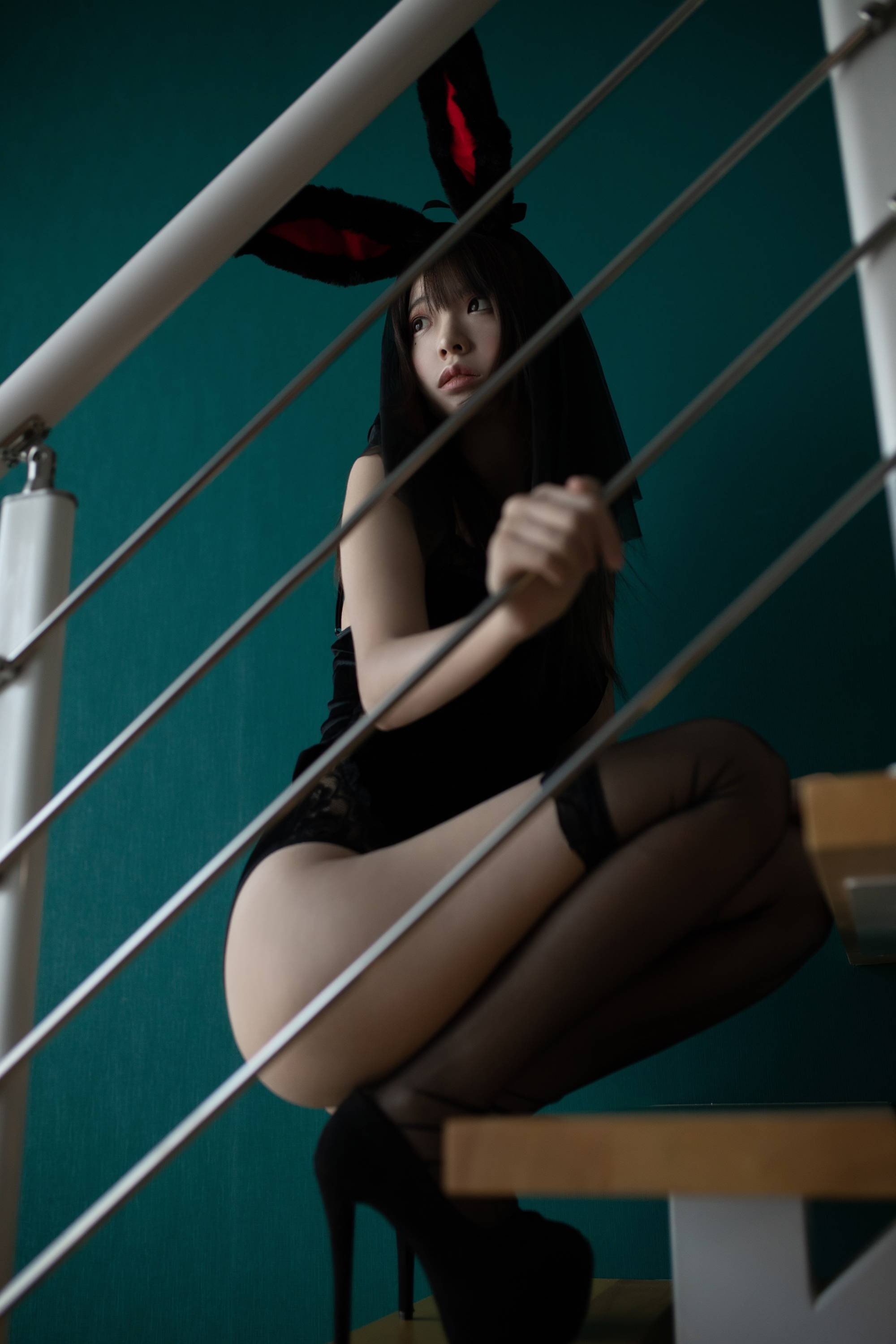 【網路收集系列】福利姬 瘋貓《 黑絲兔女郎 》VIP福利帖全【41P】-第1章-图片18
