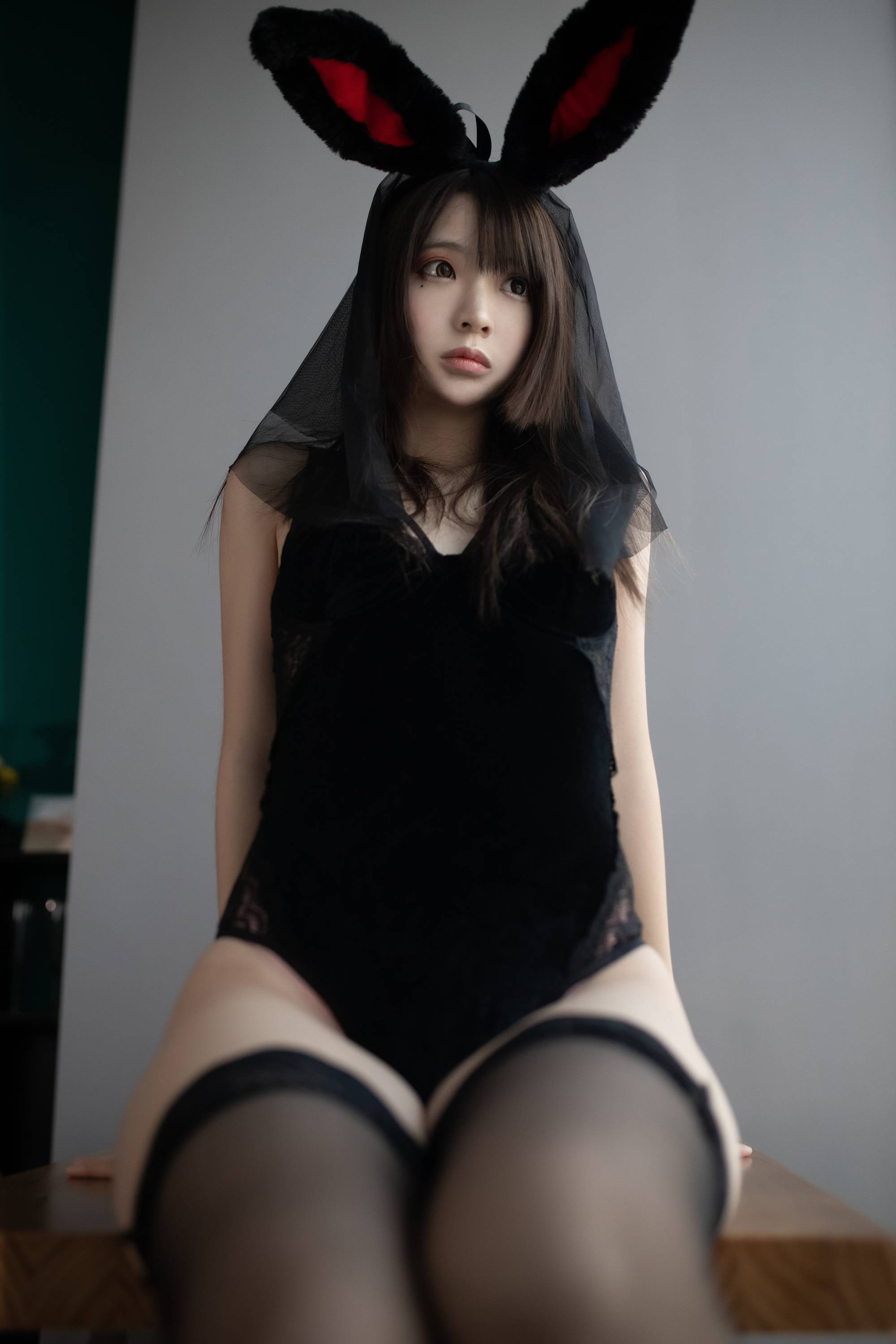 【網路收集系列】福利姬 瘋貓《 黑絲兔女郎 》VIP福利帖全【41P】-第1章-图片25