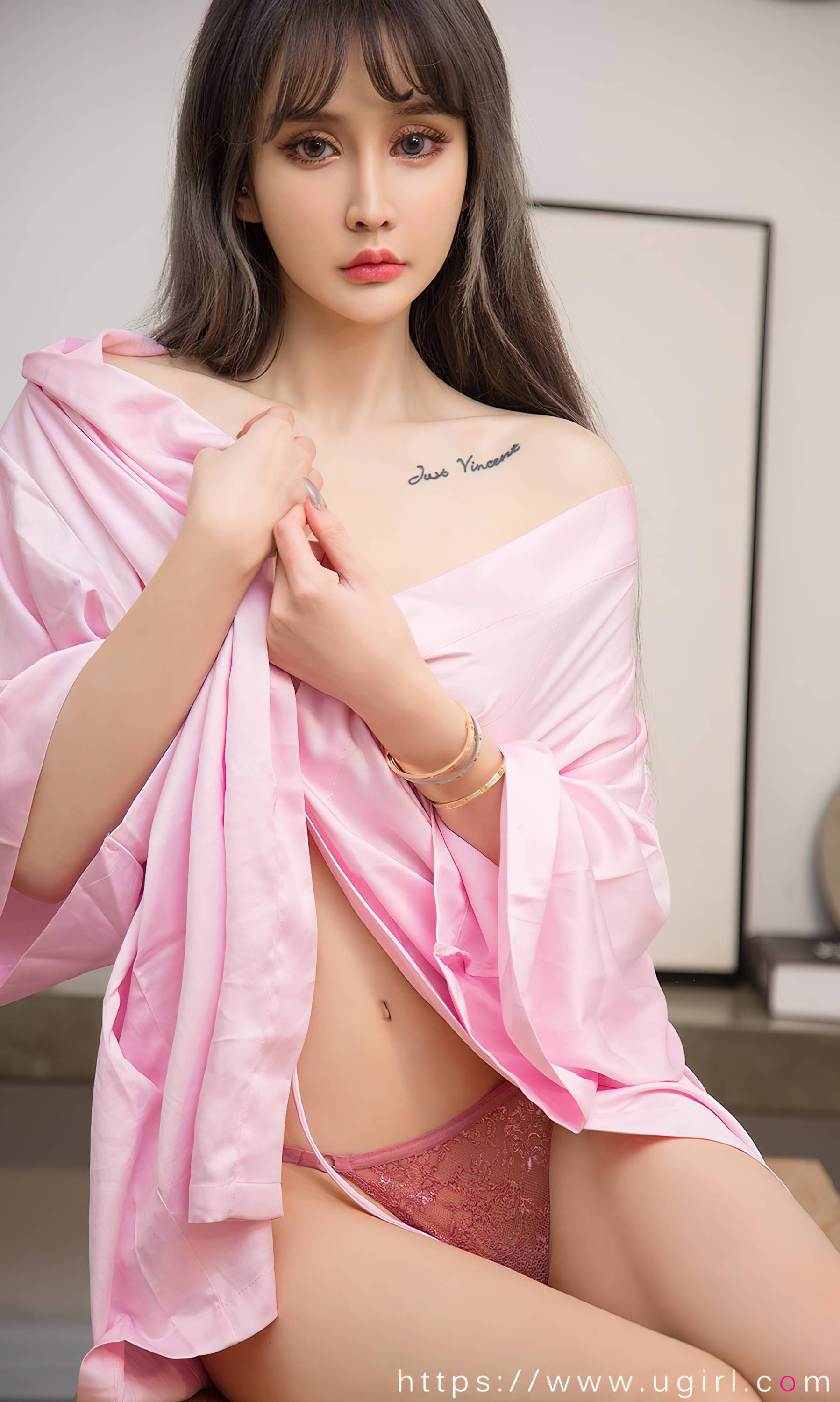 【Ugirls愛尤物】2023.11.15 No.2738 青樹 絲綢睡衣【35P】-第1章-图片25