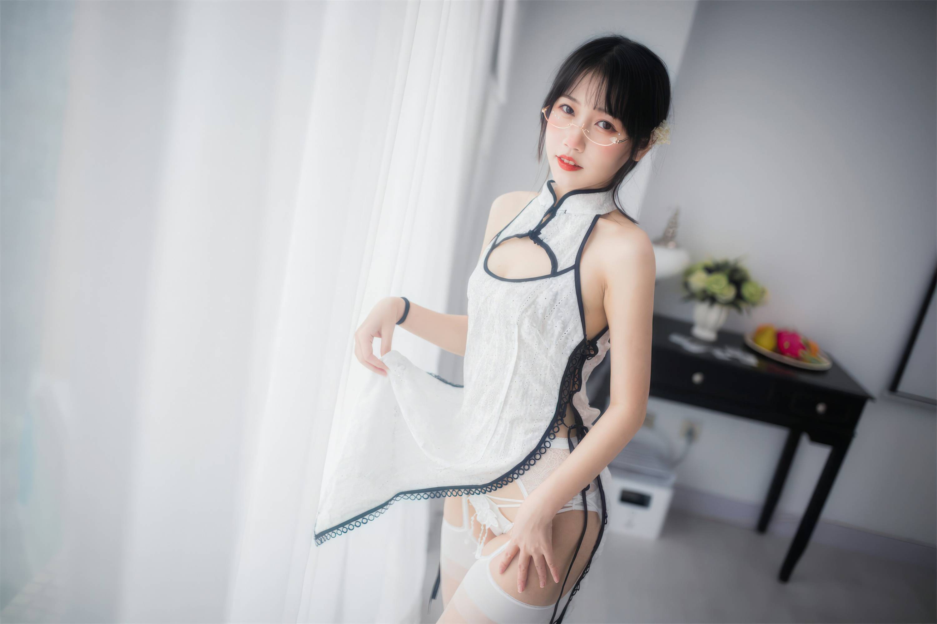 【網路收集系列】福利姬 不呆貓《 人妻白旗袍 》VIP福利帖全【58P】-第1章-图片32