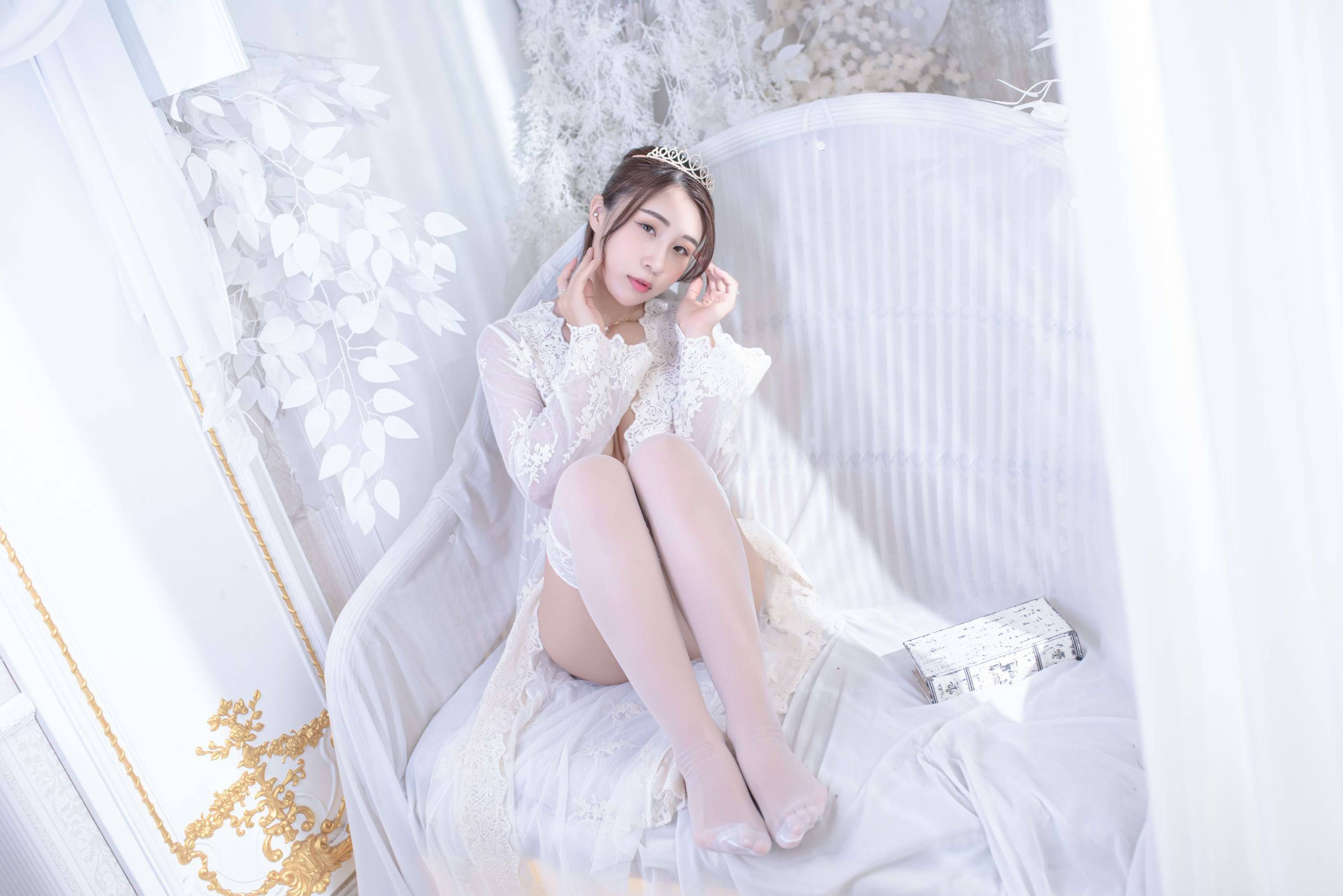【美腿番外篇系列】長腿美模 kikikuo性感蕾絲內衣 高跟美腿【85P】-第1章-图片60
