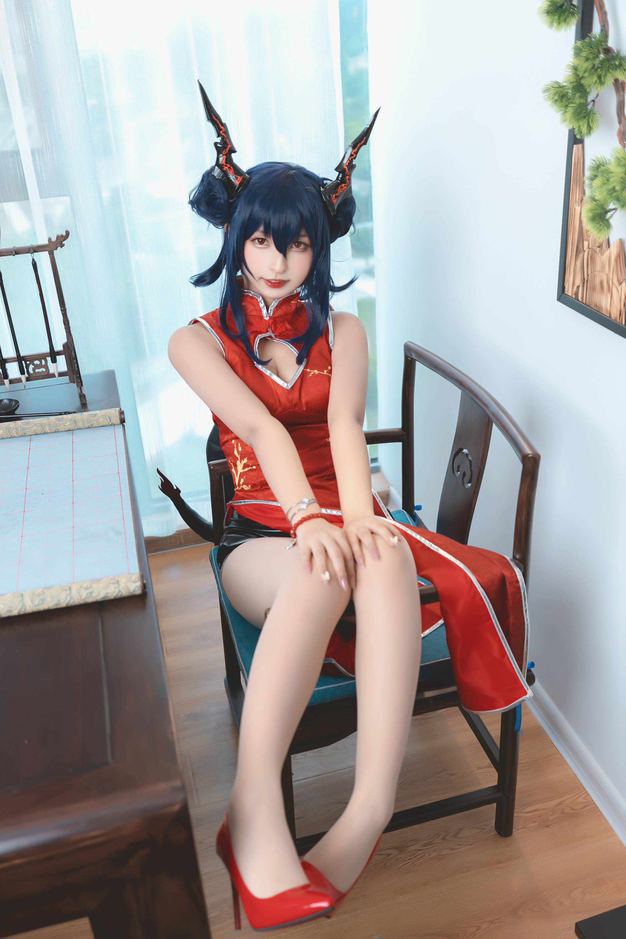 【網路收集系列】福利姬 神楽坂真冬《 旗袍魔女 》VIP福利帖【75P】-第1章-图片1