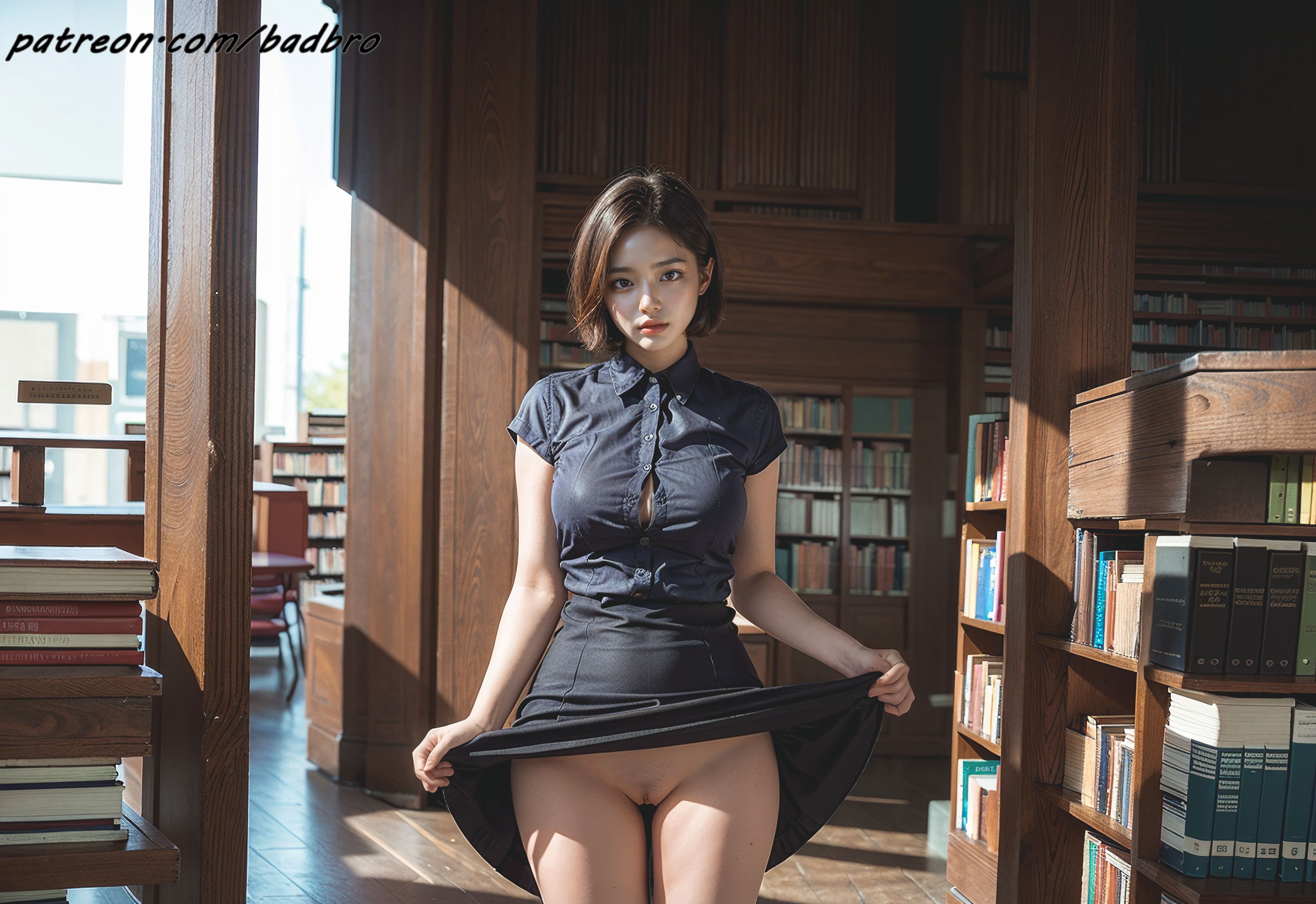 badbro_Exhibitionism naughty librarian-第1章-图片13