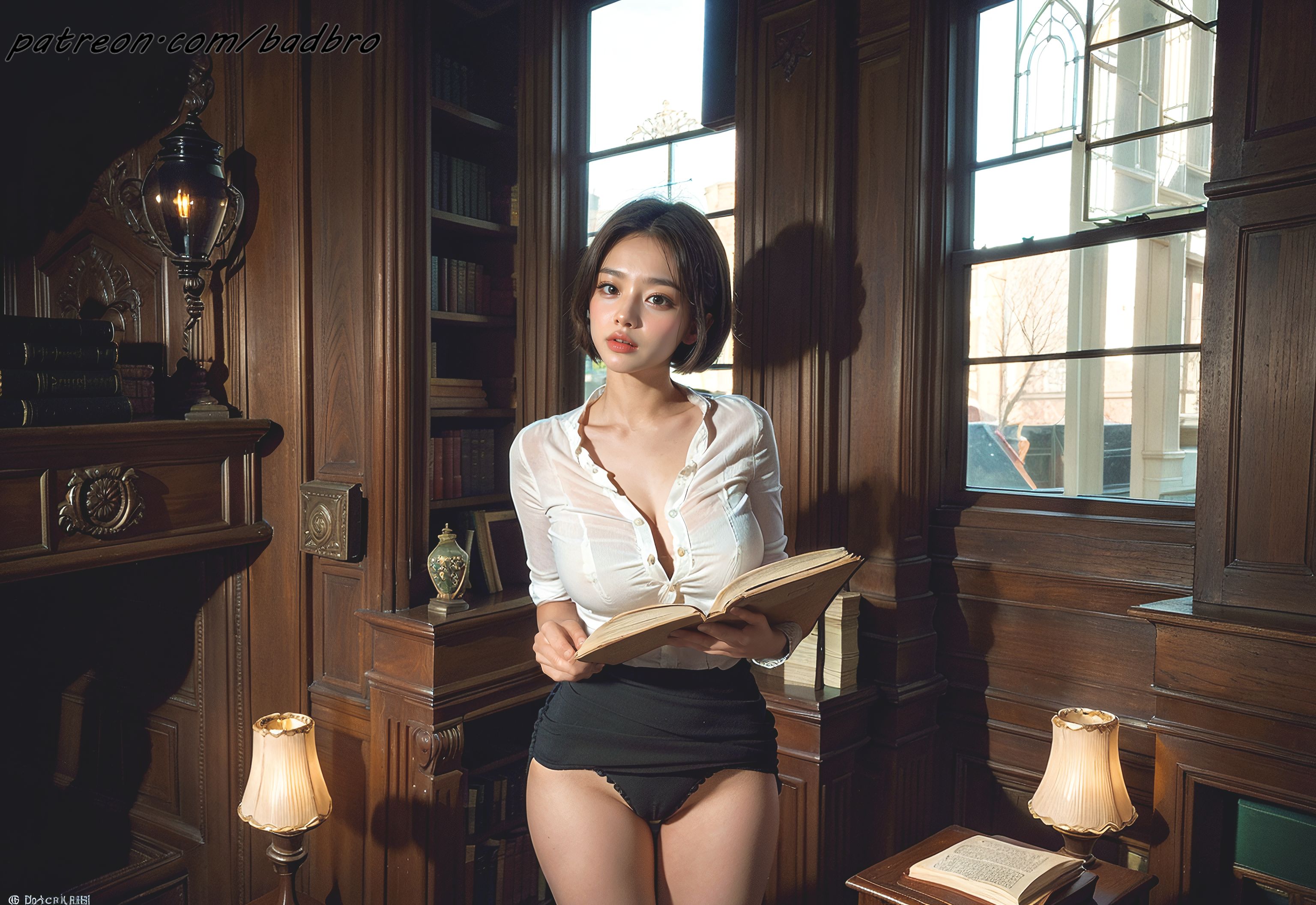 badbro_Exhibitionism naughty librarian-第1章-图片23