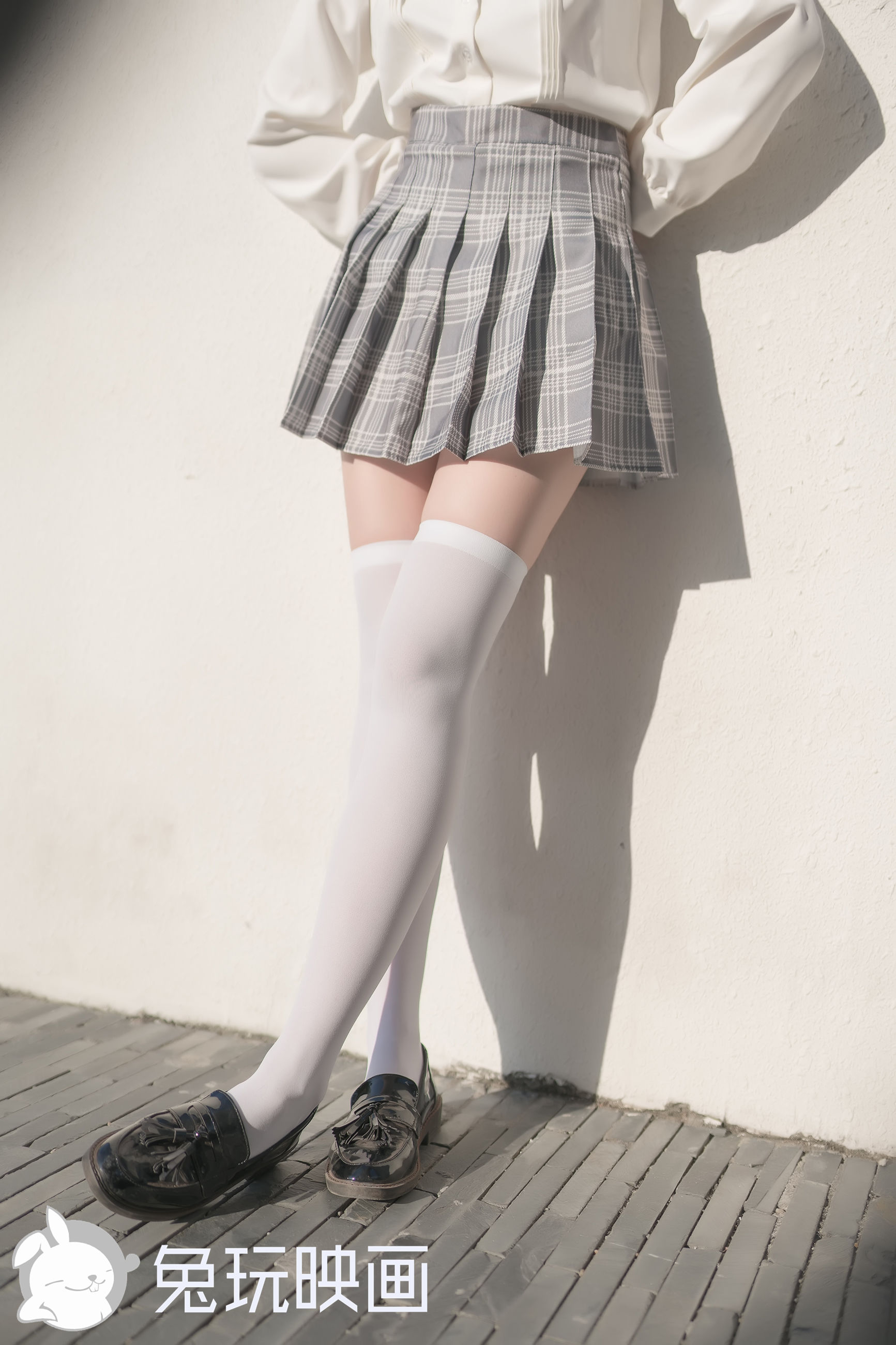 The rabbit painted the area of white socks on the knee.-第1章-图片40