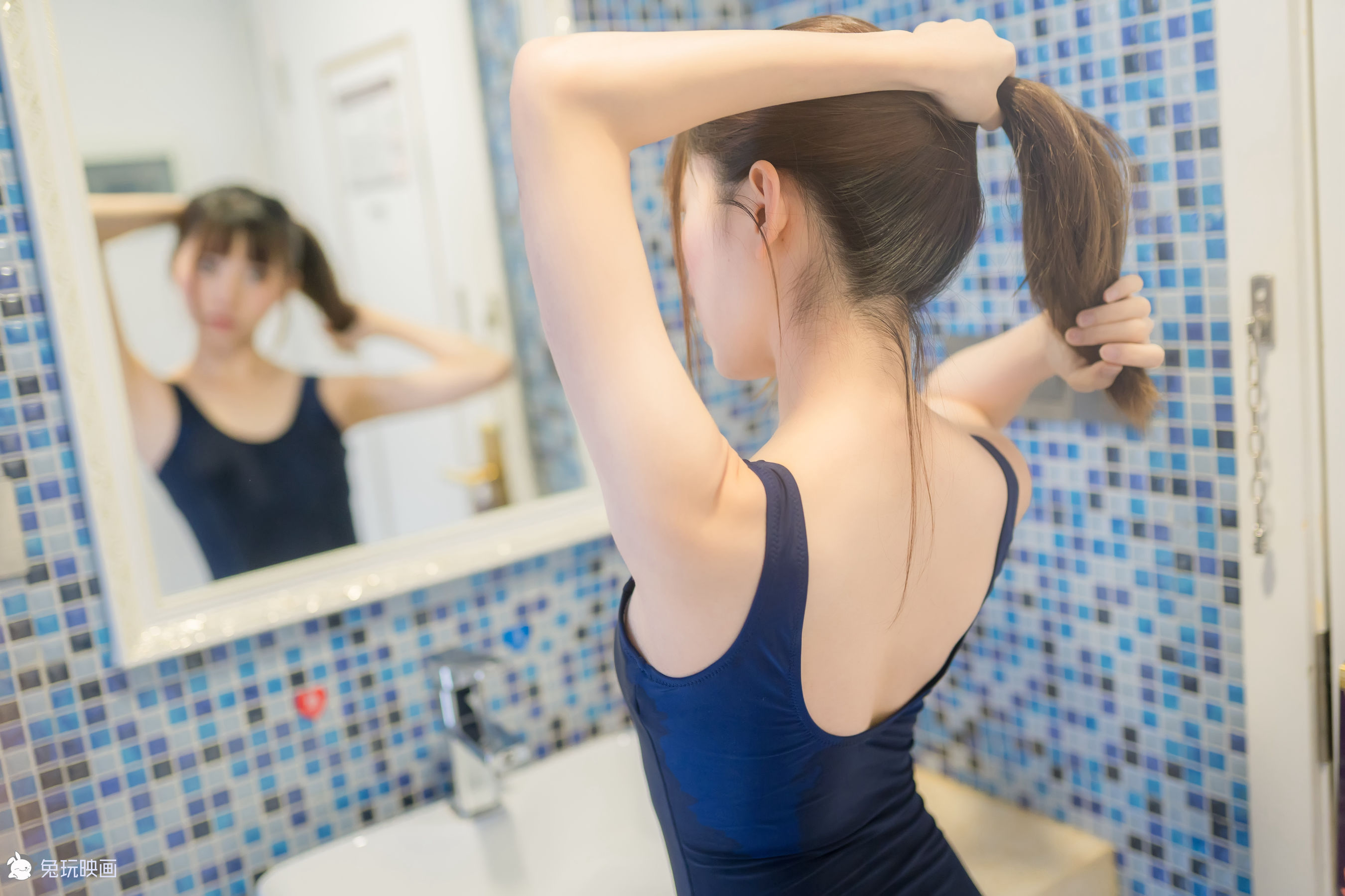 Summer Swimsuit Vol.018 Bathroom White Sweatshirt-第1章-图片45